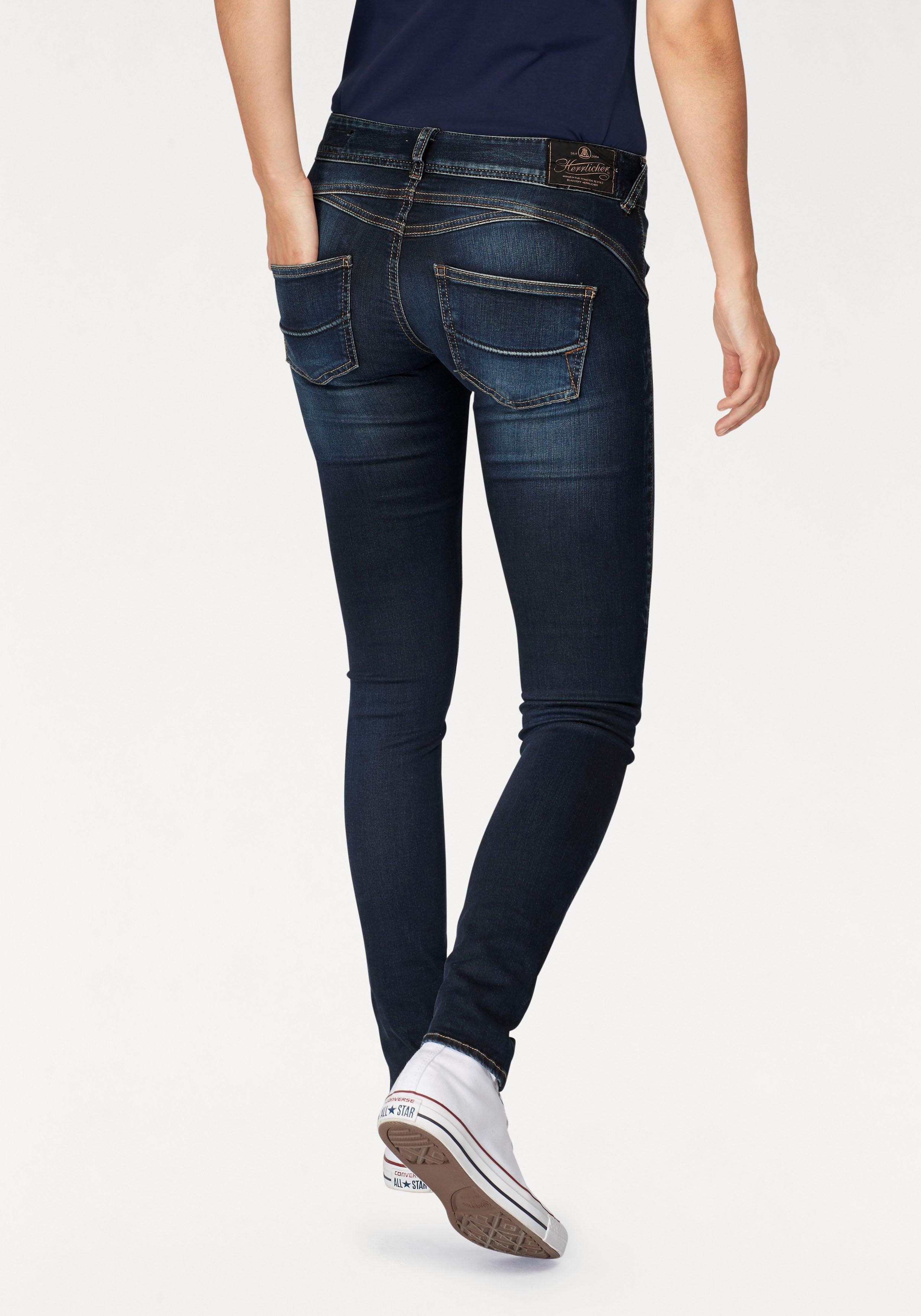 Herrlicher Slim-fit-Jeans GILA SLIM REUSED Low Waist Powerstretch blue washed