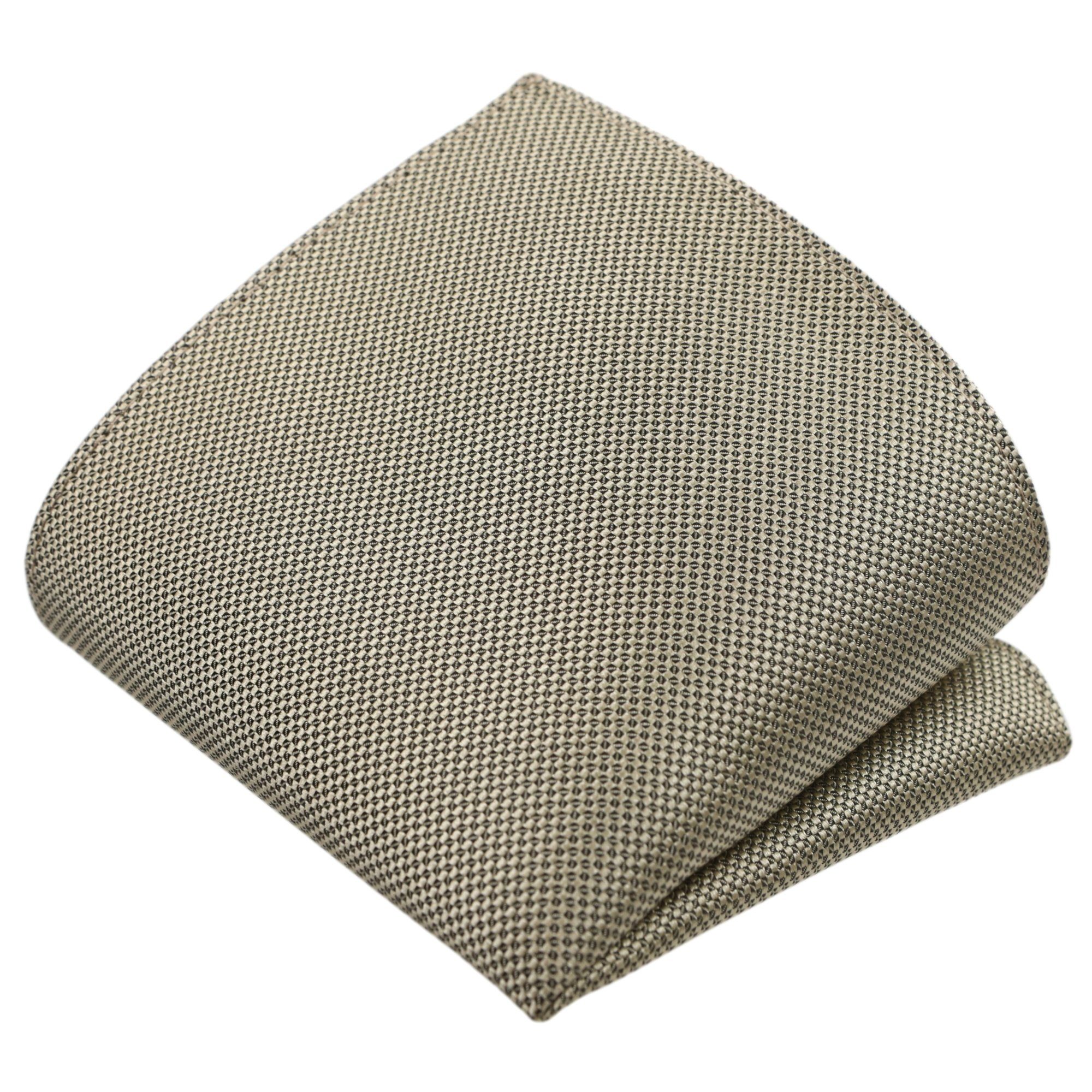 GASSANI Krawatte Hochzeitskrawatte Festlich, Herren-Krawatte Hochzeit Schlips zum Sakko (Set, 3-St., Krawattenset, mit Einstecktuch, Manschettenknöpfe) Breit (8cm), Grid, Klein-Kariert, Pique, Fein Karo, Matt, Seide-Touch