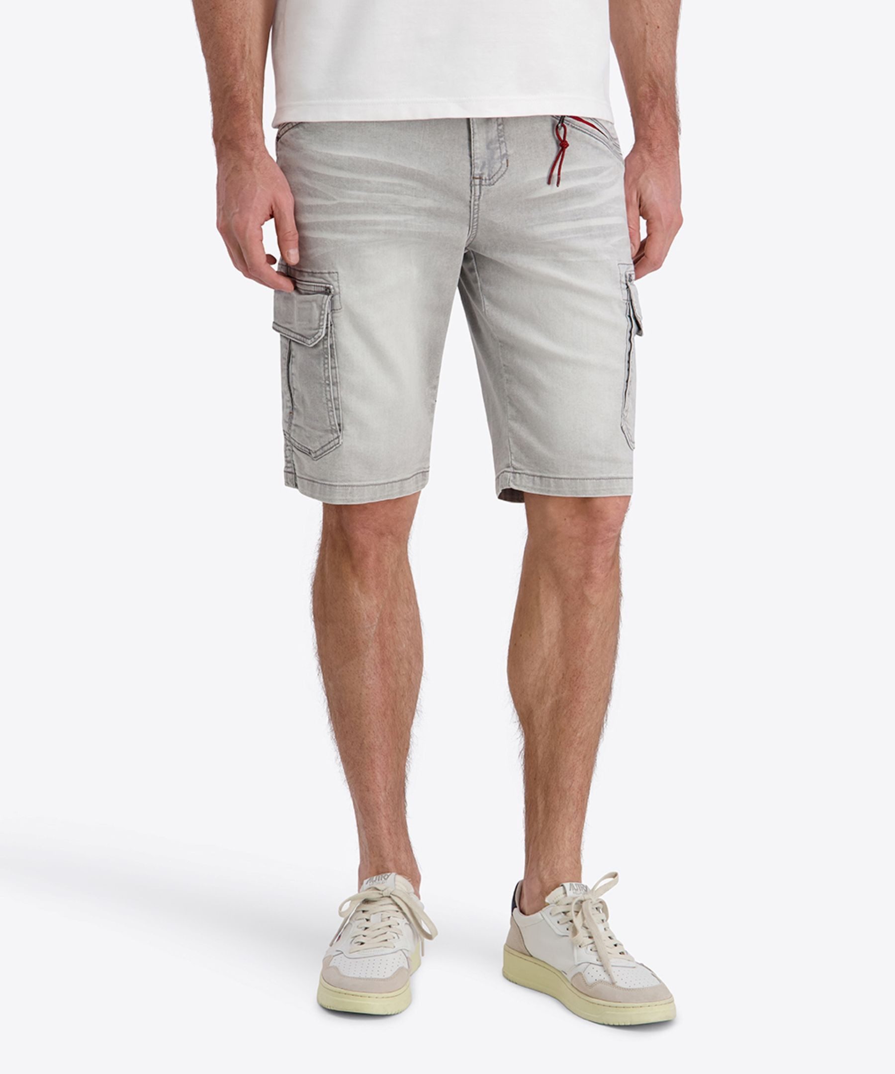 TIMEZONE Cargoshorts Cargotaschen Verdeckter Reißverschluss Usedlook Optik für Herren (1-tlg) Baumwolle Normal Fit Einfarbig atmungsaktiv Reißverschluss