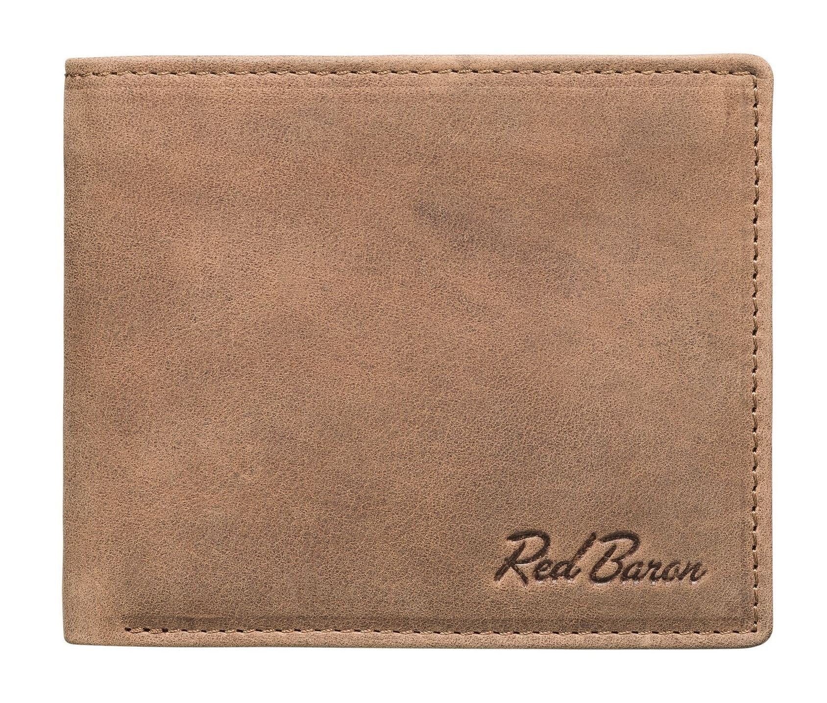 Red Baron Geldbörse RB-WT-005-05, Kreditkartenfächer, Netzfach, Münzfach mit Druckknopf