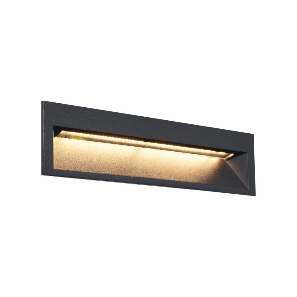 Qazqa LED Einbaustrahler Mert, LED fest integriert, Extra-Warmweiß, QAZQA Außen Einbau­leuchte, integrated, Schwarz, Aluminium, Modern