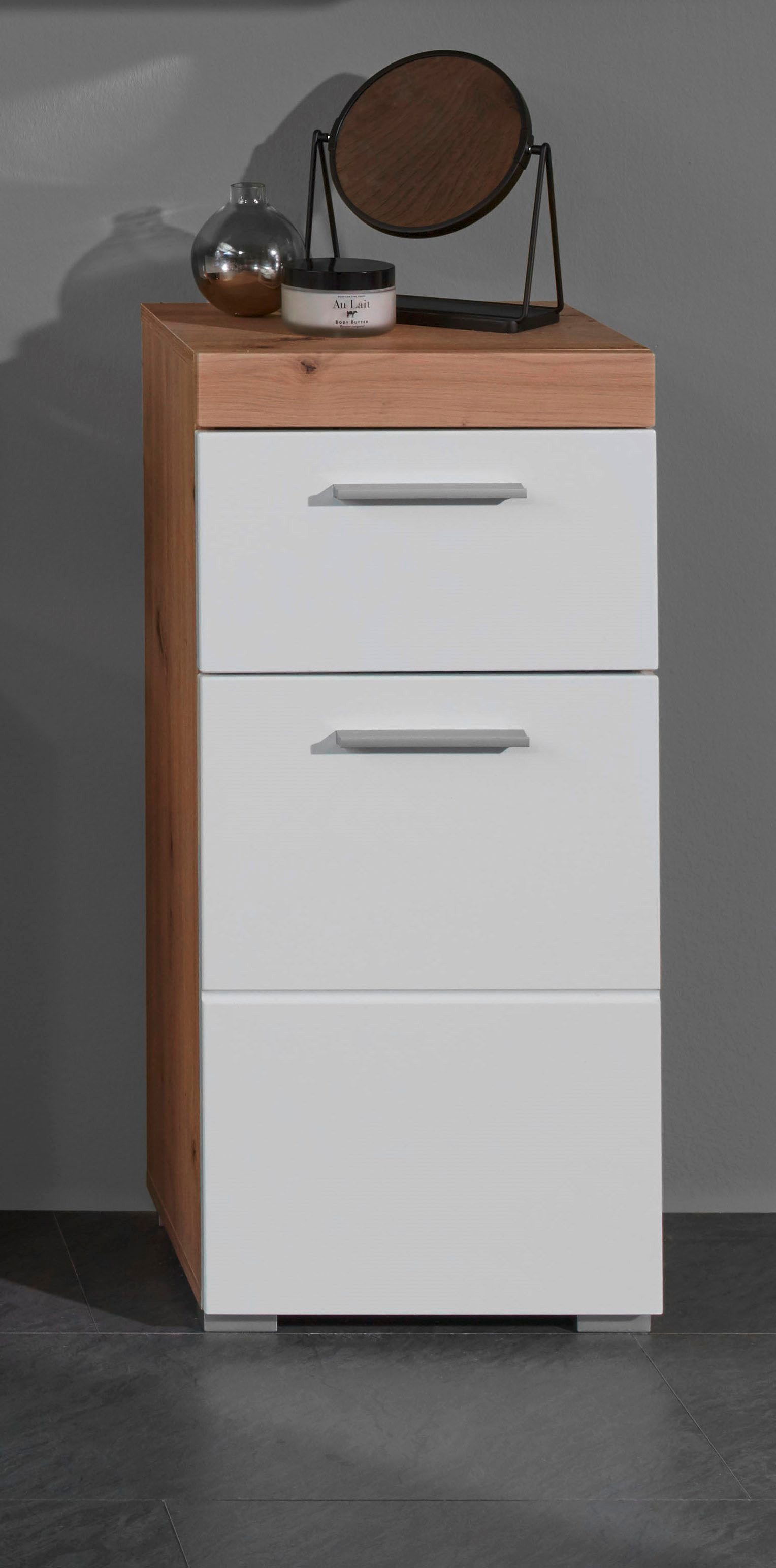 welltime Unterschrank Avena Badezimmerkommode mit 1 Schublade und 1 Tür - (B/T/H) 37/31/79 cm
