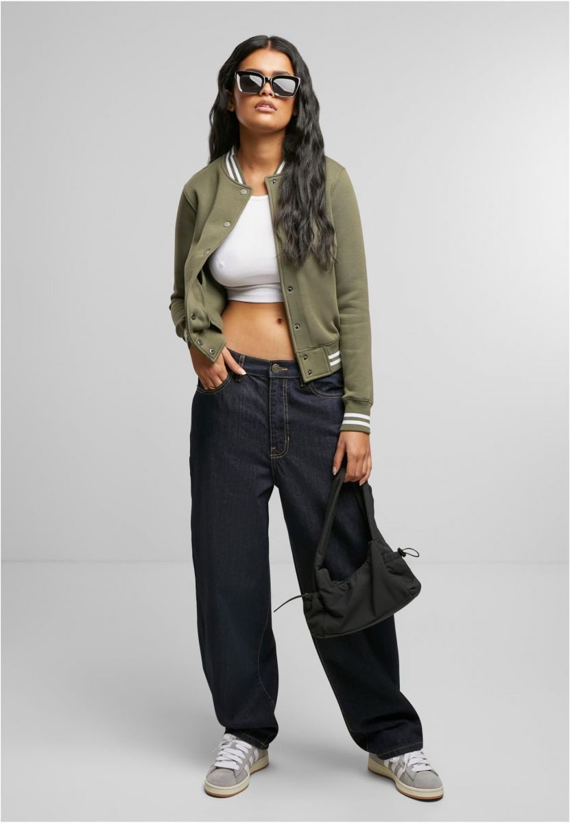 URBAN CLASSICS Outdoorjacke Ladies College Sweat Jacket Collegejacke Damen