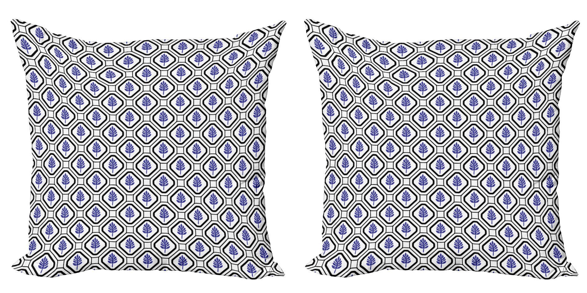 Kissenbezüge Modern Accent Doppelseitiger Abakuhaus Rhombus Folkloric Geometrisch Stück), Blätter (2 Digitaldruck
