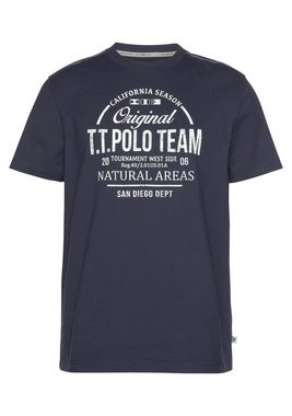 TOM TAILOR Polo Team T-Shirt mit großem Logofrontprint