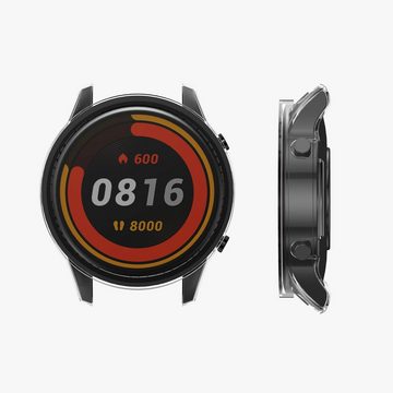 kwmobile Smartwatch-Hülle 2x Hülle für Xiaomi Mi Watch / Mi Watch Color Sport, Fullbody Fitnesstracker Glas Cover Case Schutzhülle Set