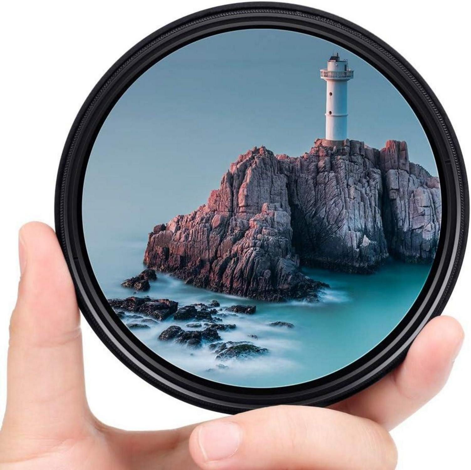 67mm Variabler ND Filter, Slim ND2-ND400 Graufilter inkl. Nylon Graufilter