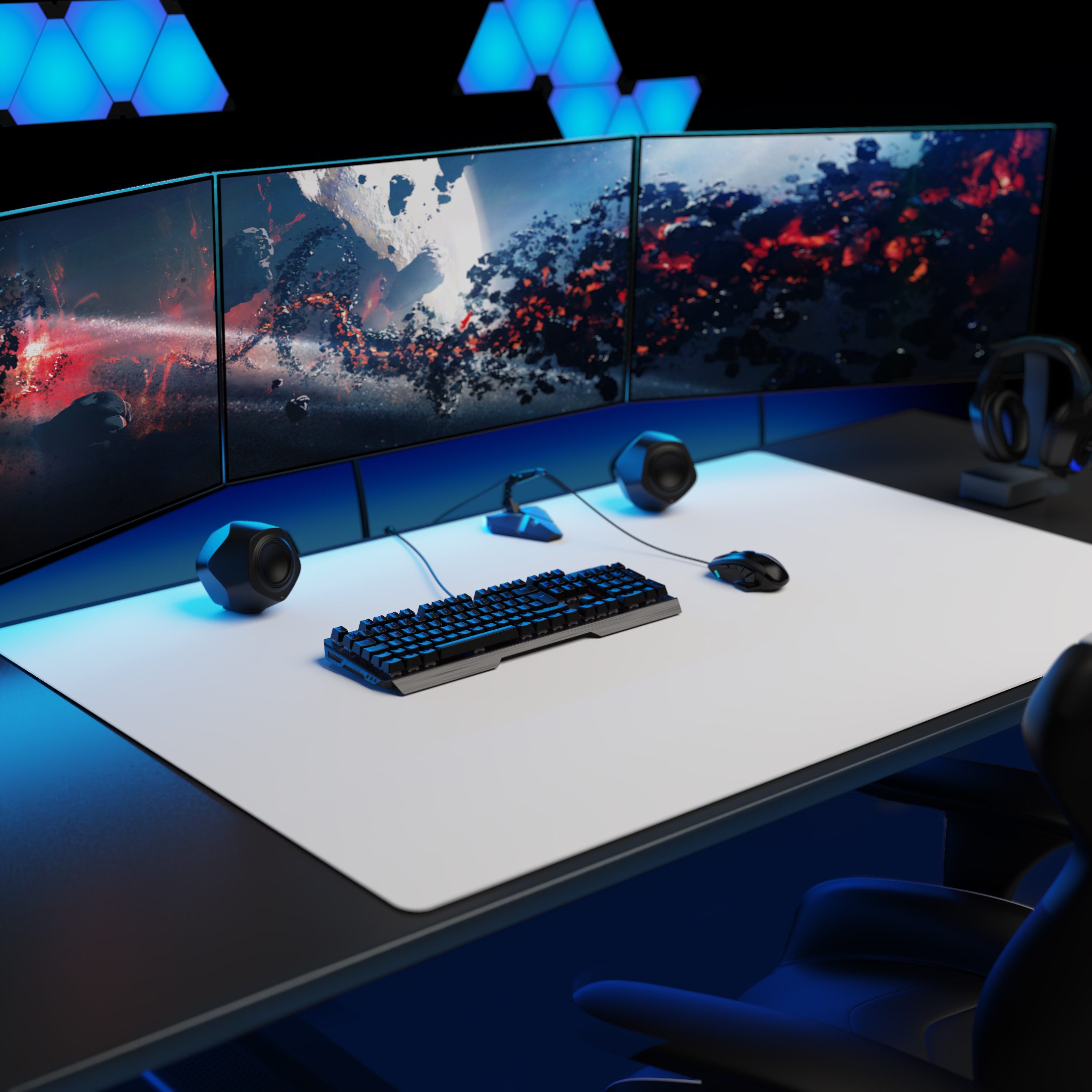 Titanwolf Gaming Mauspad extralarge Mousepad 1200 x 800 x 3 mm, abwaschbar (1-St), XXL Tischunterlage, Gummiunterseite rutschfest, strapazierfähig – Bild 5 von 5