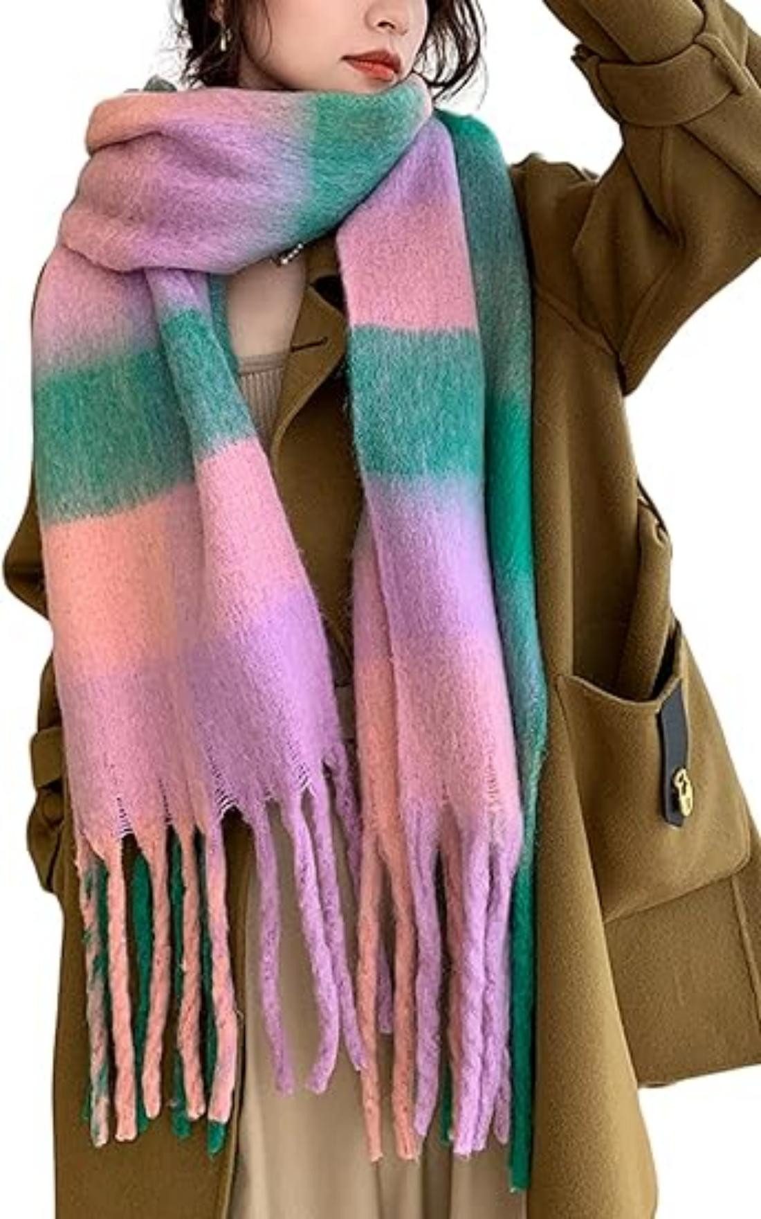 Coonoor Wollschal Damen Schal,kuschelweich Karo,Winter Schal günstig online kaufen