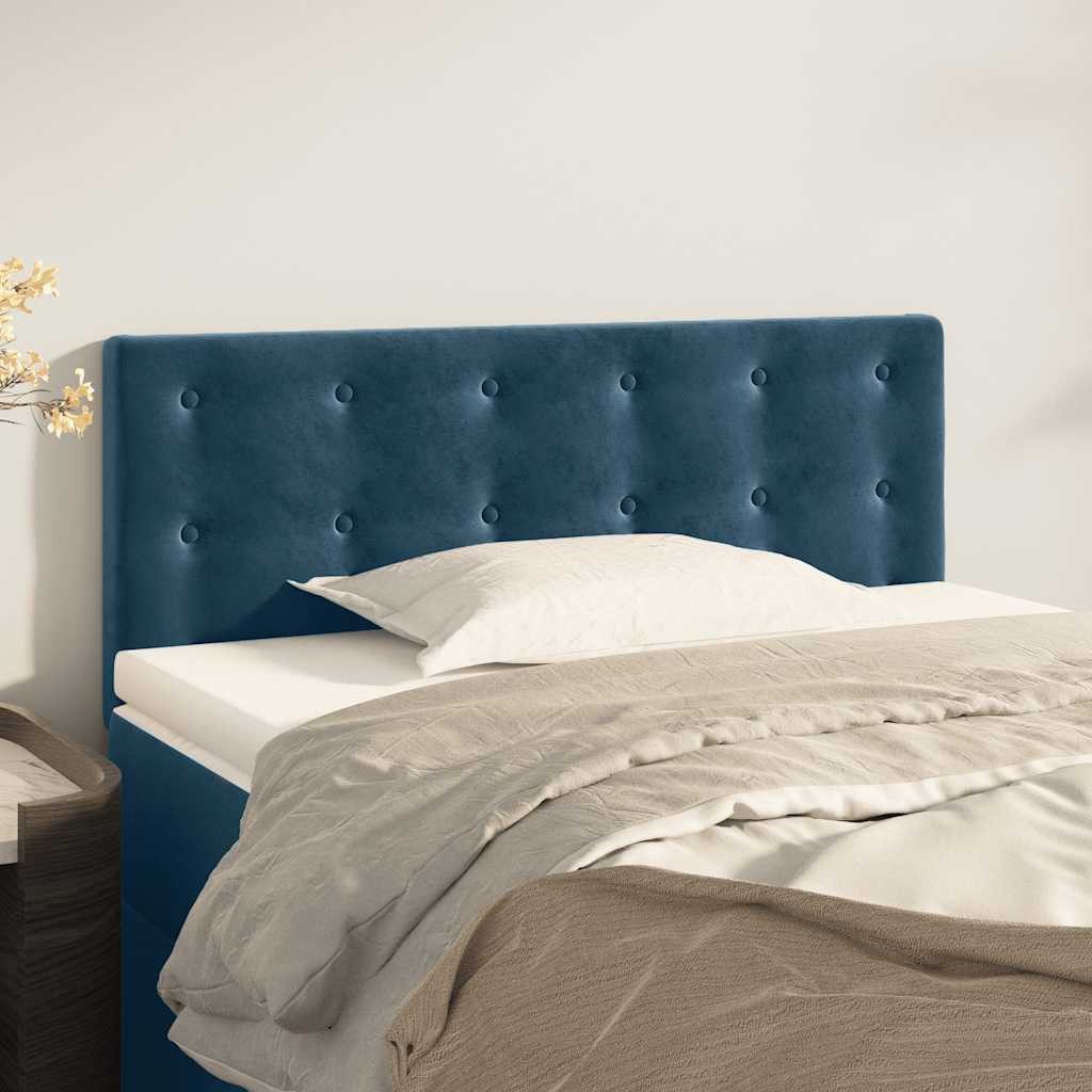 vidaXL Bett Kopfteil Dunkelblau 80x5x78/88 cm Samt (1-tlg)