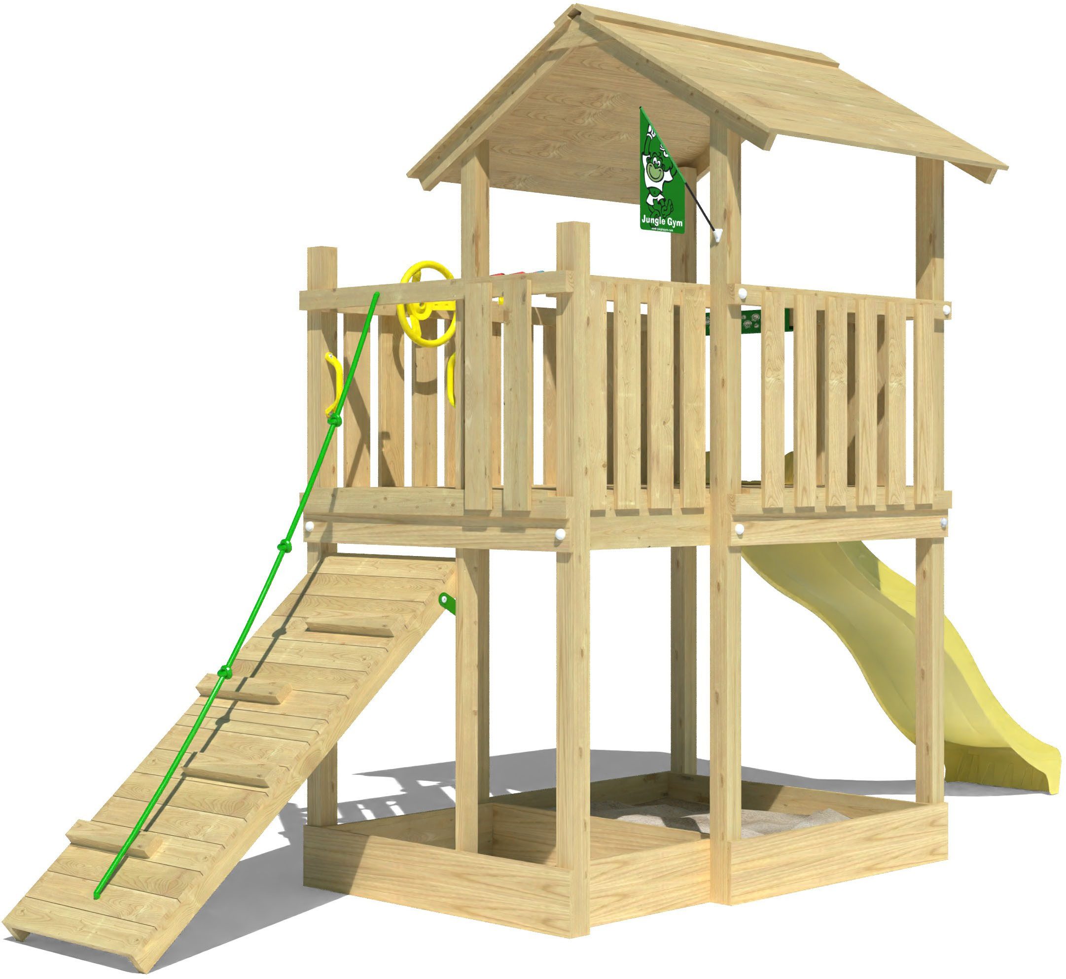 Jungle Gym Spielturm Drift, Spielanlage inklusive Rutsche mit Wasseranschluss