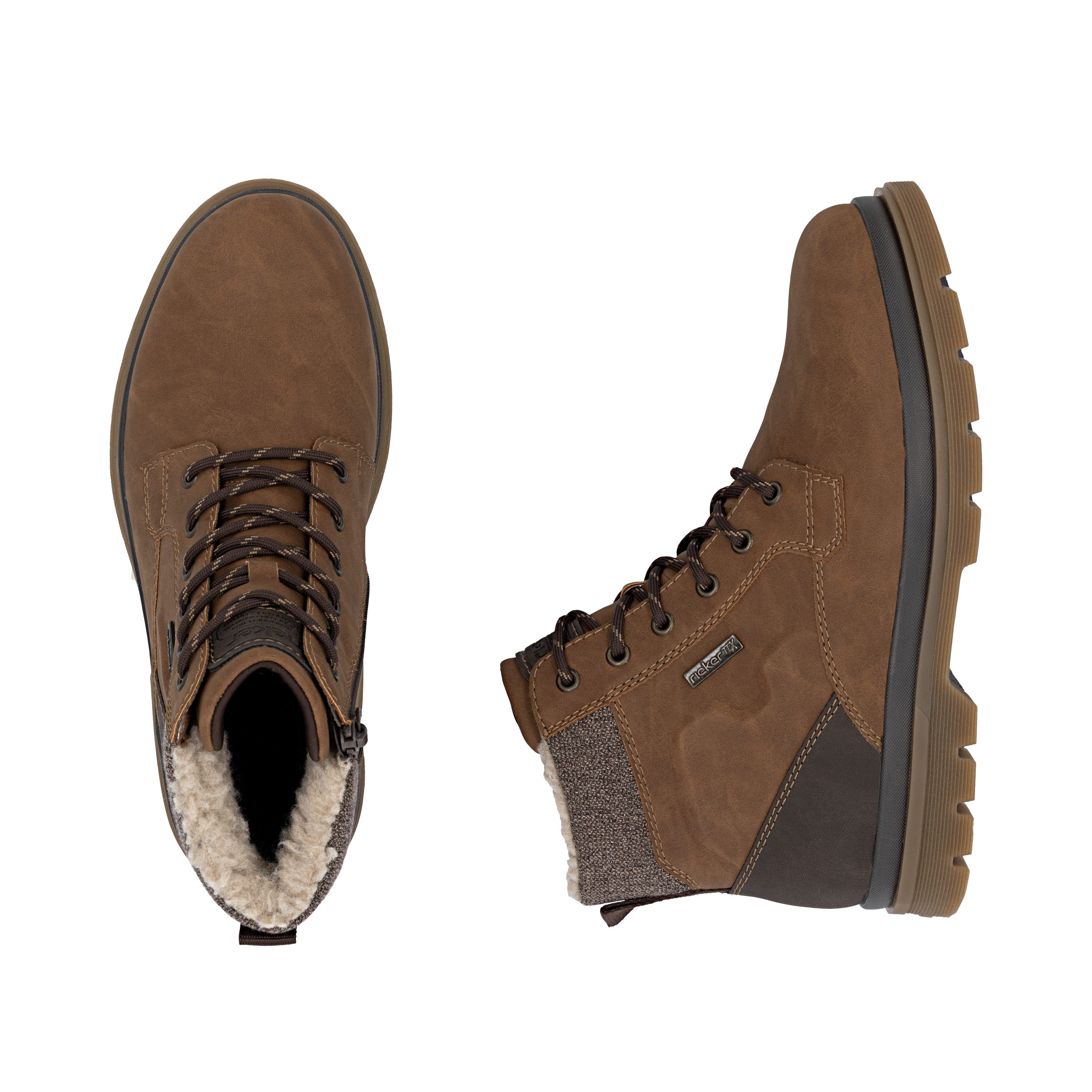 Rieker Winterstiefelette Winterboots, Schnürboots mit Innenreißverschluss und RiekerTex