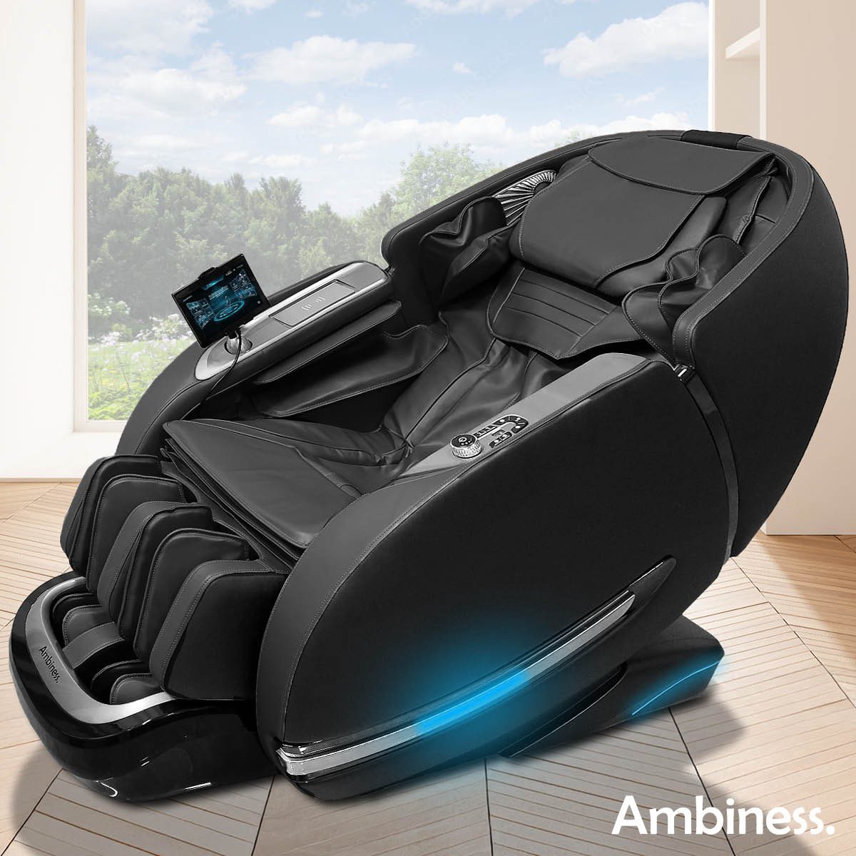 AMBINESS Massagesessel Relaxsessel YUNA, 60 Massageprogramme, deutsche Bediensprache, 3D-Massagetechnologie Ganzkörpermassage + Wärmefunktion