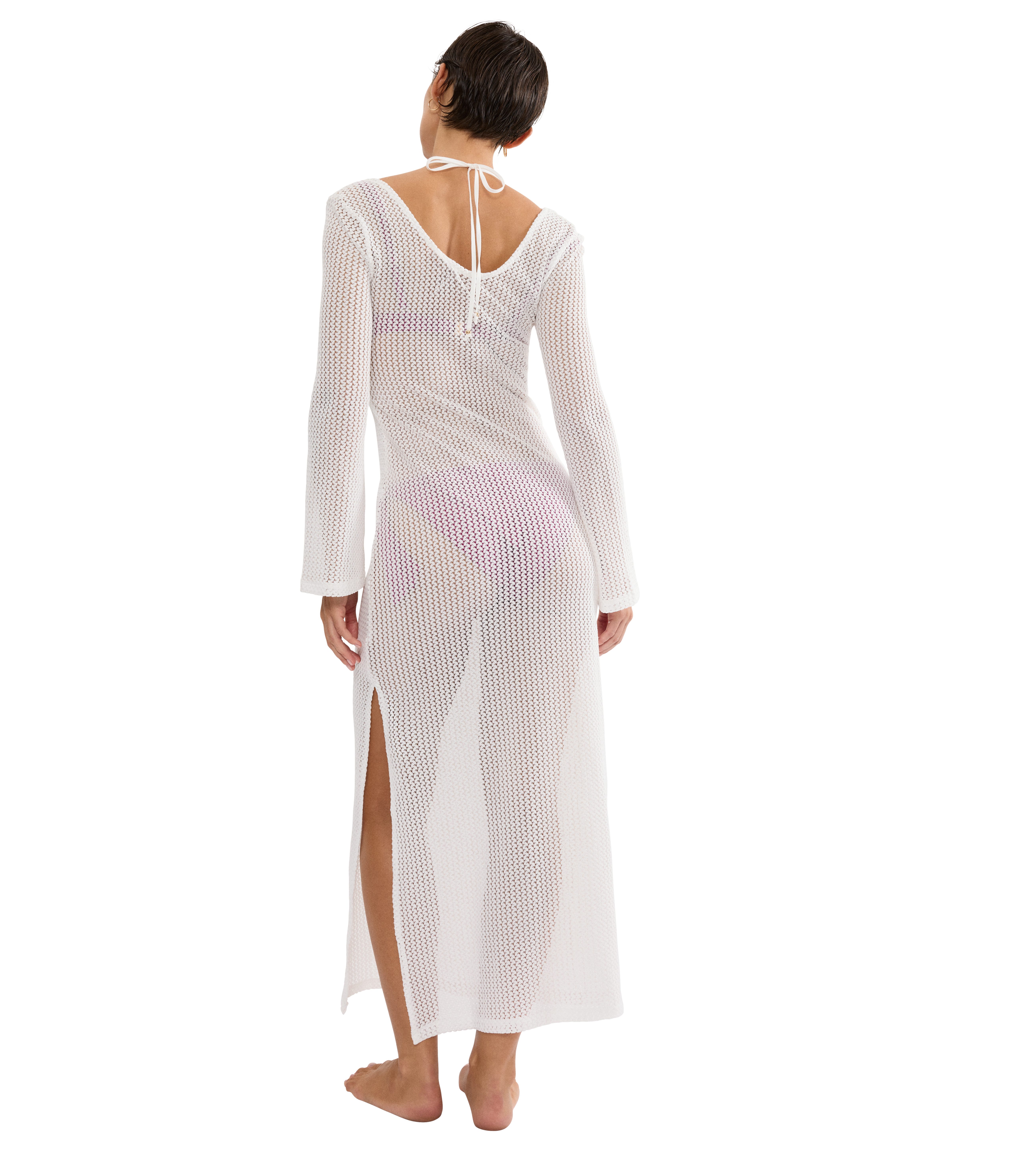 Triumph Strandkleid Beach MyWear Crochet Long Dress LSL weiches Häkeldesign