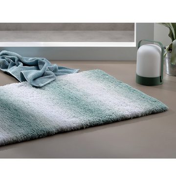 Badematte Ombre kela, Höhe 37 mm, 100% Polyester, rutschhemmend, bei 30°C waschbar, für Fußbodenheizung geeignet
