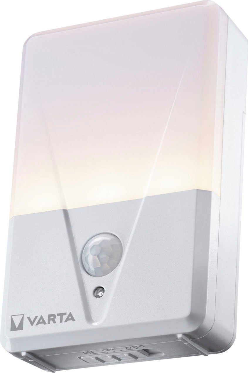 Nachtlicht VARTA ist integriert, Nachtlicht fest Warmweiß inkl. Motion VARTA Sensor LED batteriebetrieben 3xAAA,