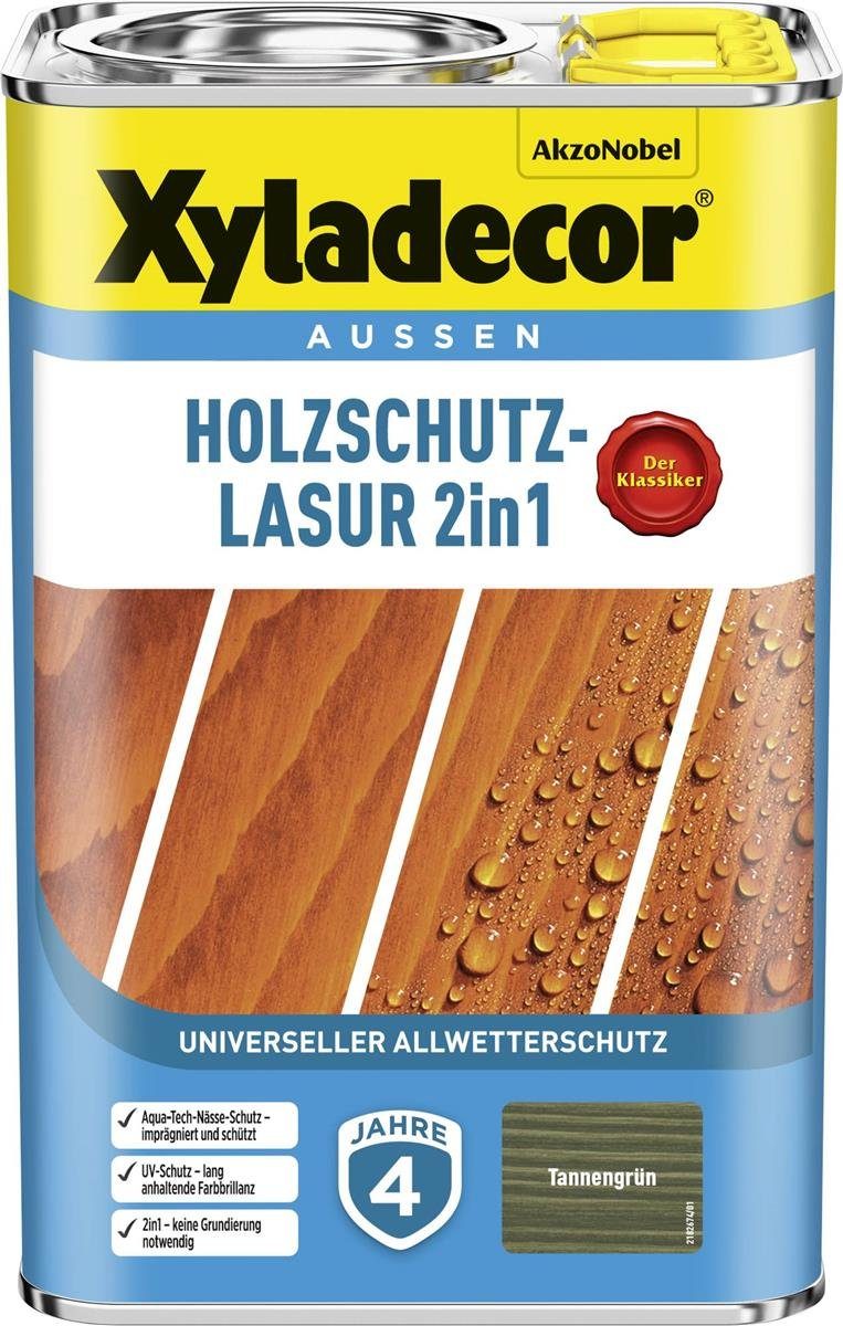l Holzschutzlasur Außen Holzschutzmittel Imprägnierung Holzschutzlasur Xyladecor  Tannengrün 4