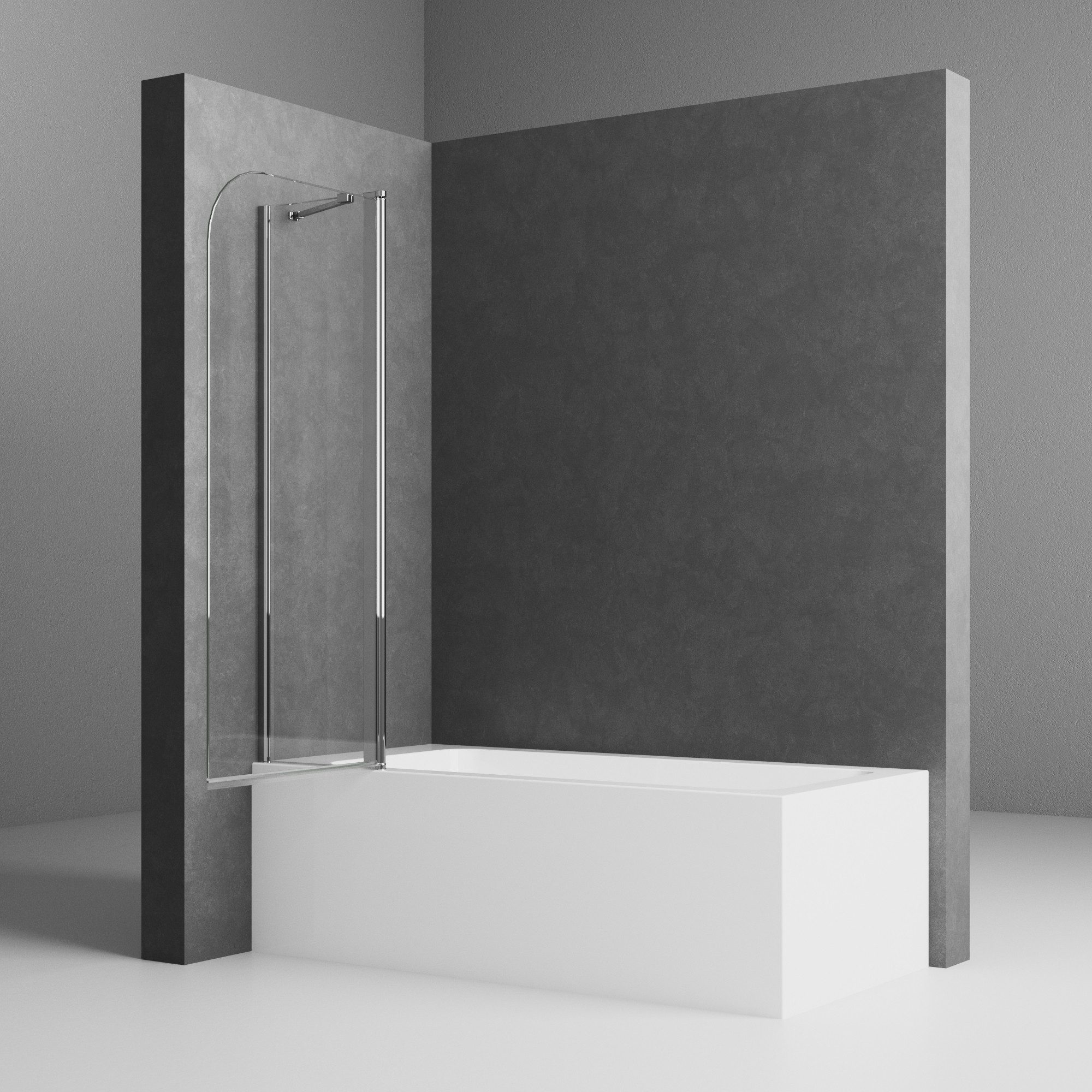 Boromal Duschwand für Badewanne Badewannenaufsatz 2 günstig online kaufen