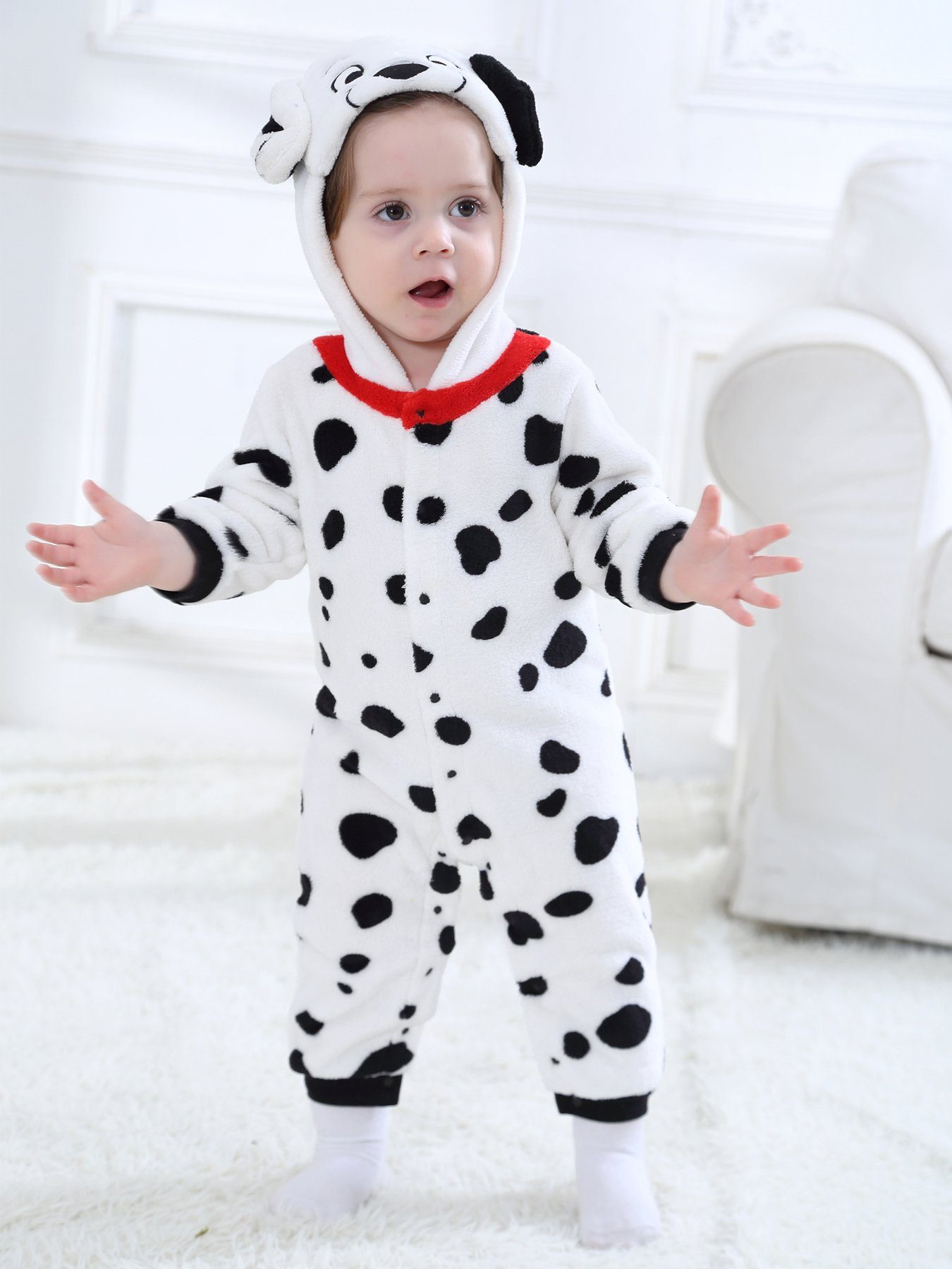 Pyjama DEBAIJIA Baby Spielanzug Winter 0-36M Overall mit Kapuze Jumpsuit