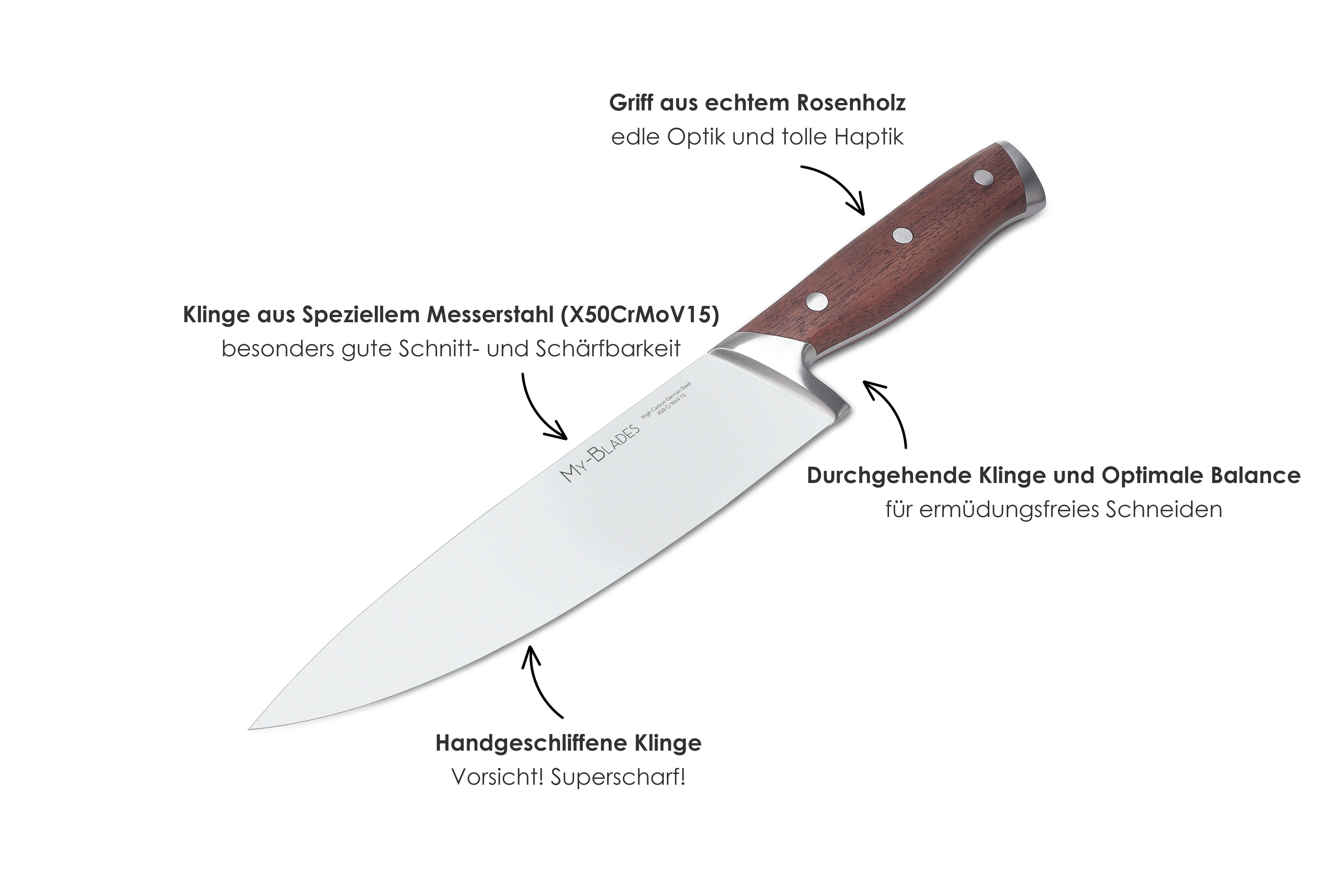 Kochmesser cm), Kochmesser deutschen My-Blades Gefertigt Messerstahl aus Klingenstahl, Großes (32,5