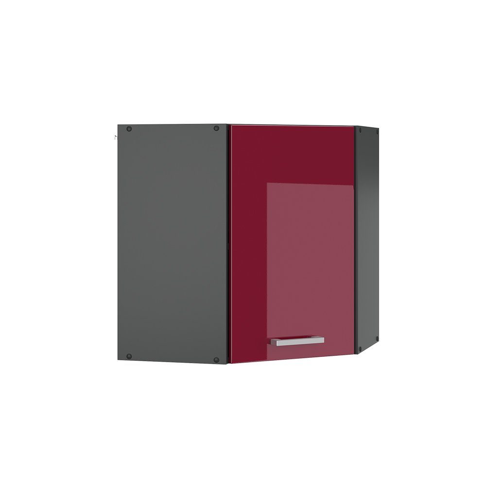 Vicco Eckhängeschrank R-Line, Bordeaux Hochglanz/Anthrazit, 57 günstig online kaufen