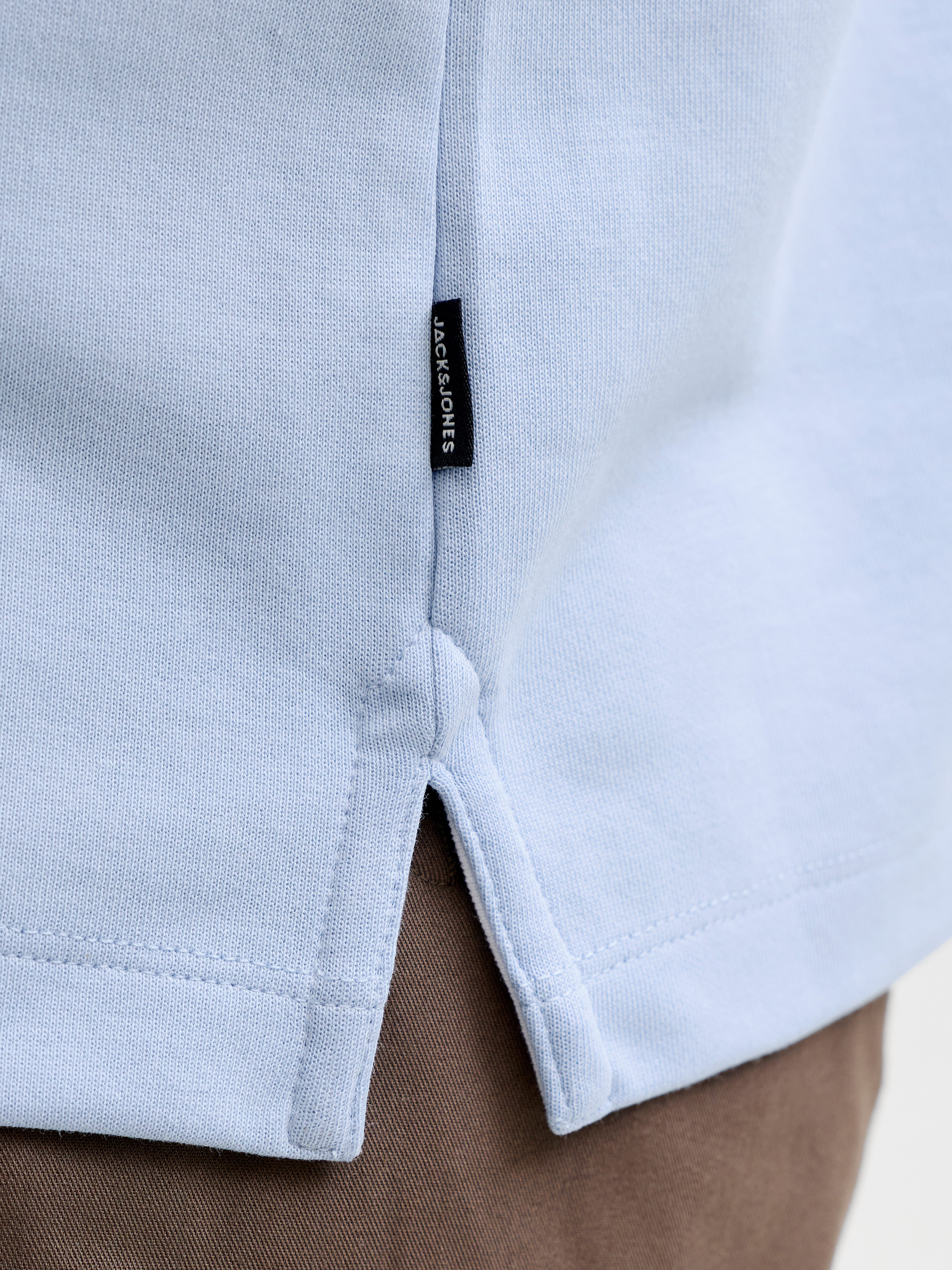 Jack & Jones Poloshirt JPRBLAETHAN SS ZIP POLO SN Materialmix, regular fit