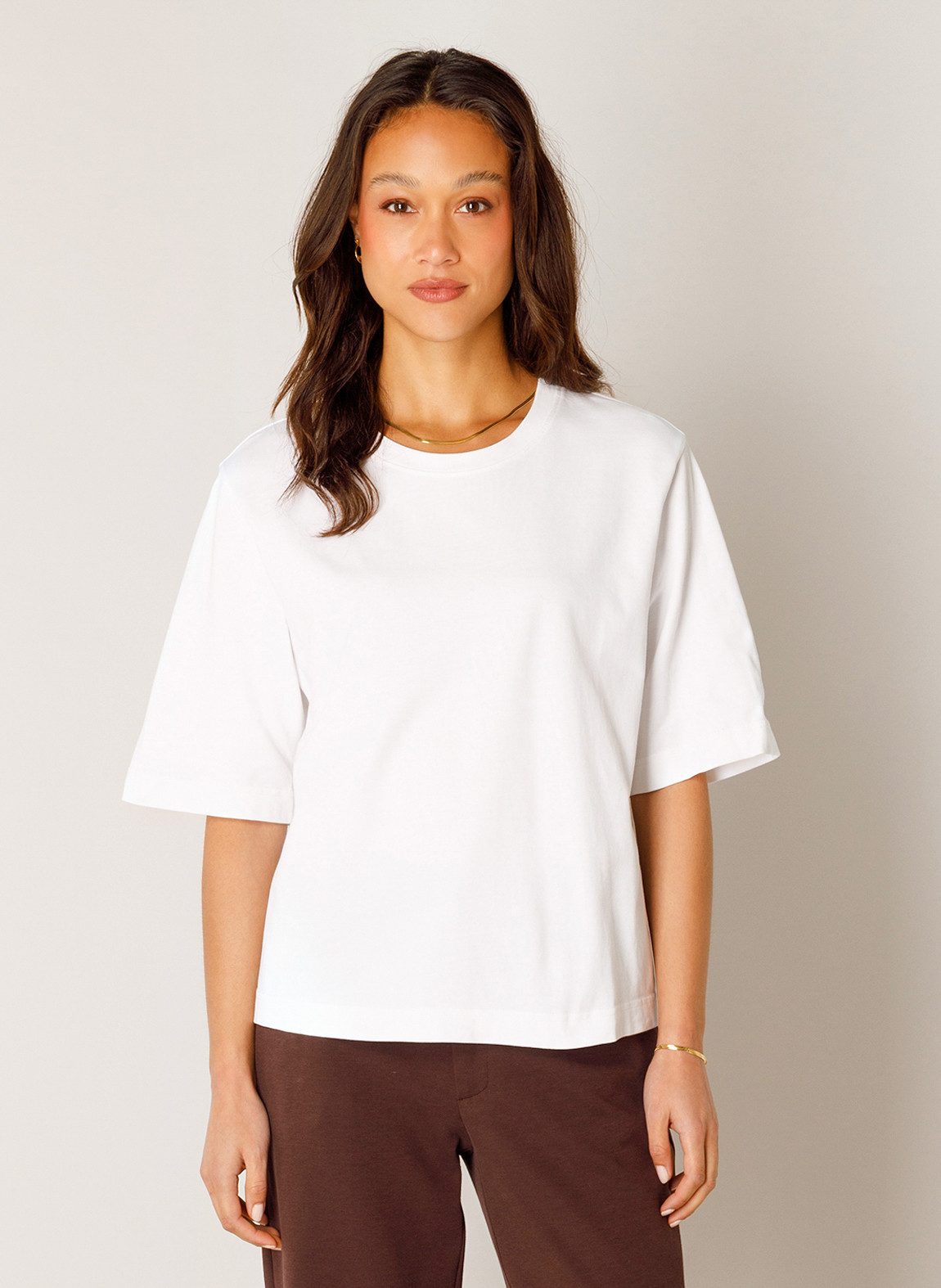 Base Level Rundhalsshirt Noa Sommershirt mit Halbarm