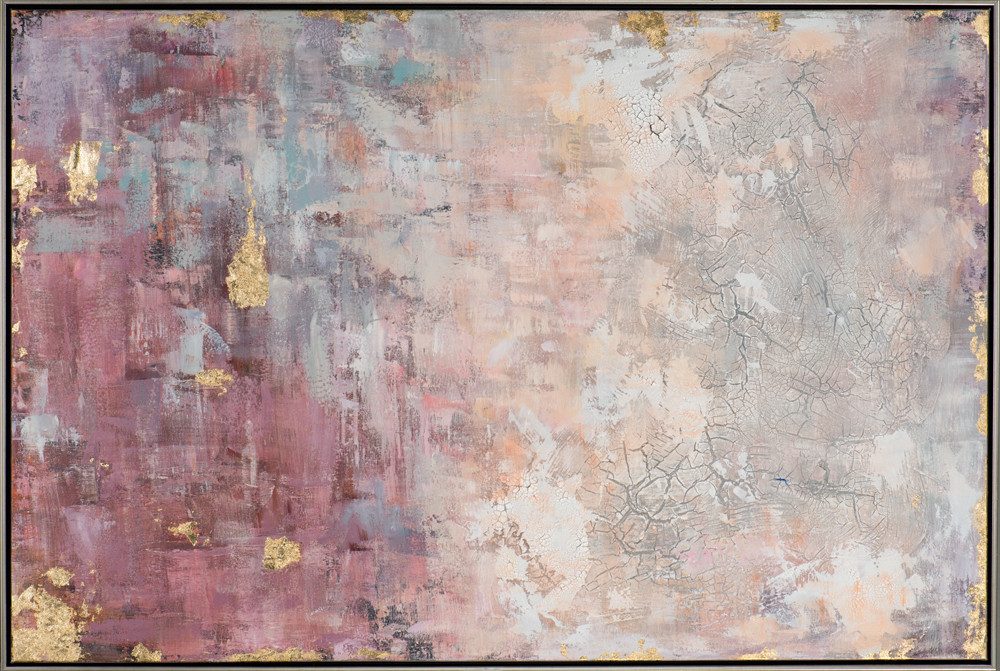 ArtUniverse Gemälde Abstrakt in Rose mit Gold 82,5 x 122,5 cm, Abstrakt
