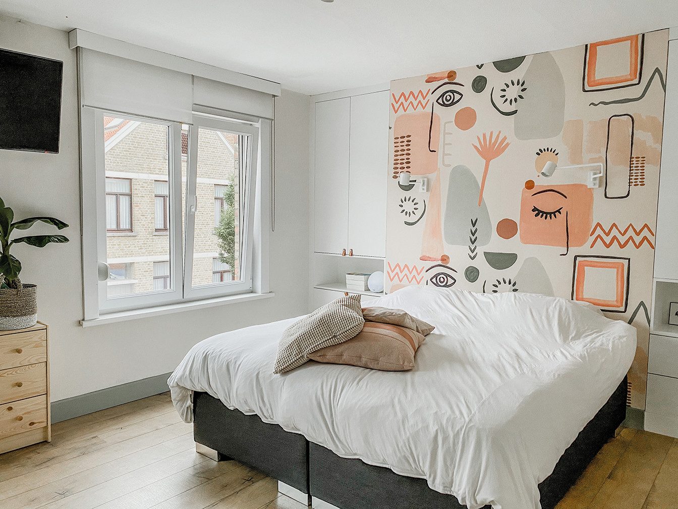 Rasch Fototapete Fantasy in Rosa, Roomblush - RB250 - 2,80m x 2,00m, glatt, abstrakt, gemustert, grafisch, mehrfarbig, kunst, geometrisch, (1 Rolle, 1 St)