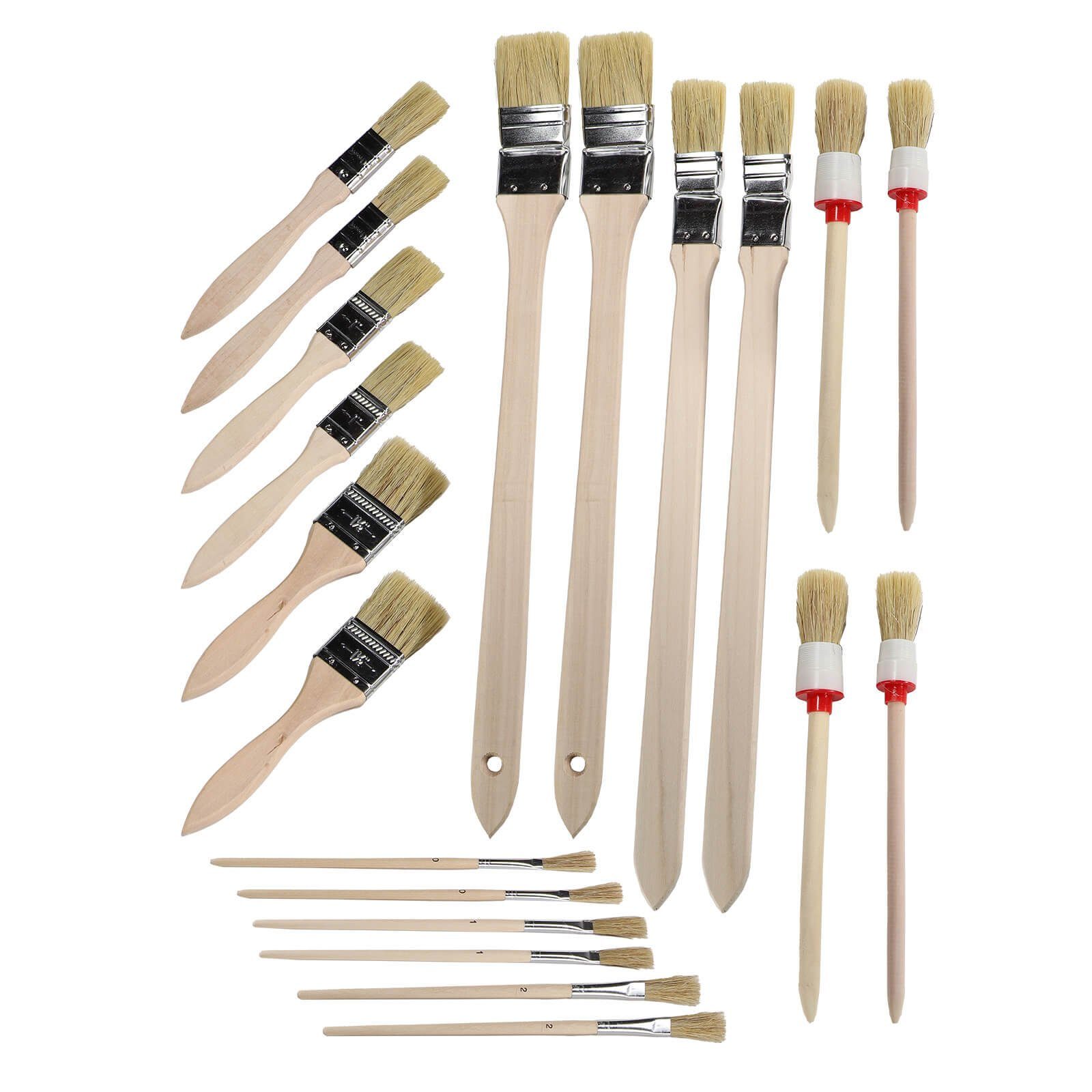 Flachpinsel 5er Set 20-95mm - Malerpinsel Für Lacke & Farben