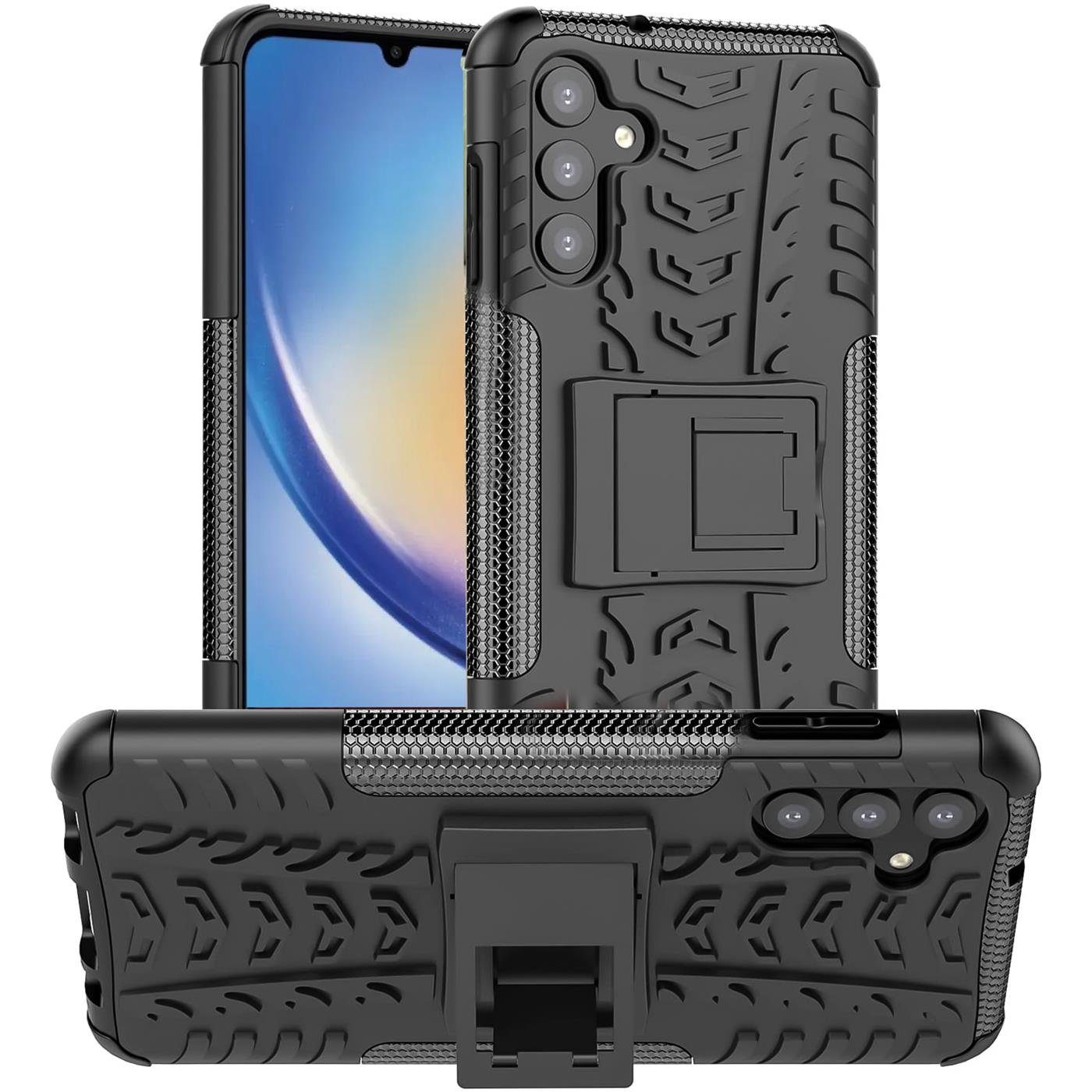 CoolGadget Handyhülle Outdoor Case Hybrid Cover für Samsung Galaxy A34 5G 6,5 Zoll, Schutzhülle extrem robust Panzer Handy Case für Samsung A34 5G Hülle