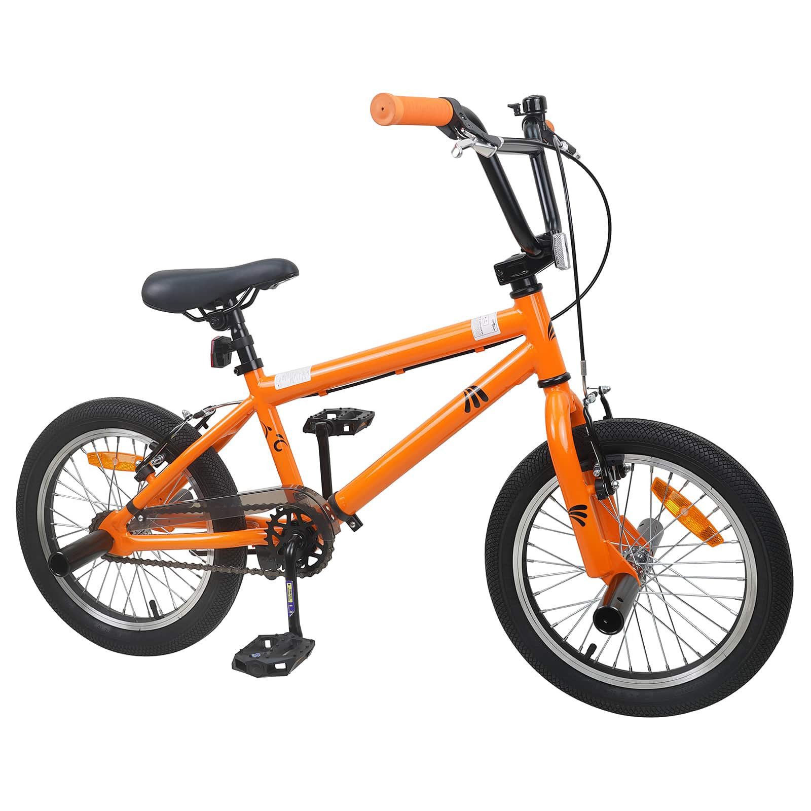 vidaXL Kinderfahrrad 139 x 67 x 91 x cm BMX Rad 20 Zoll für über 9 Jahre alt Orange