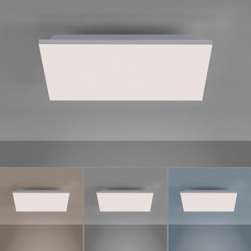 my home LED Deckenleuchte Floki, CCT - über Fernbedienung, Dimmer, Dimmfunktion, Farbwechsel, Fernbedienung, Infrarot inkl., RGB, dimmbar über Fernbedienung, getrennt schaltbar, mehrere Helligkeitsstufen, LED fest integriert, Warmweiß, rahmenlos, mit CCT 17W+1,8W Rainbow RGB, 45x45cm