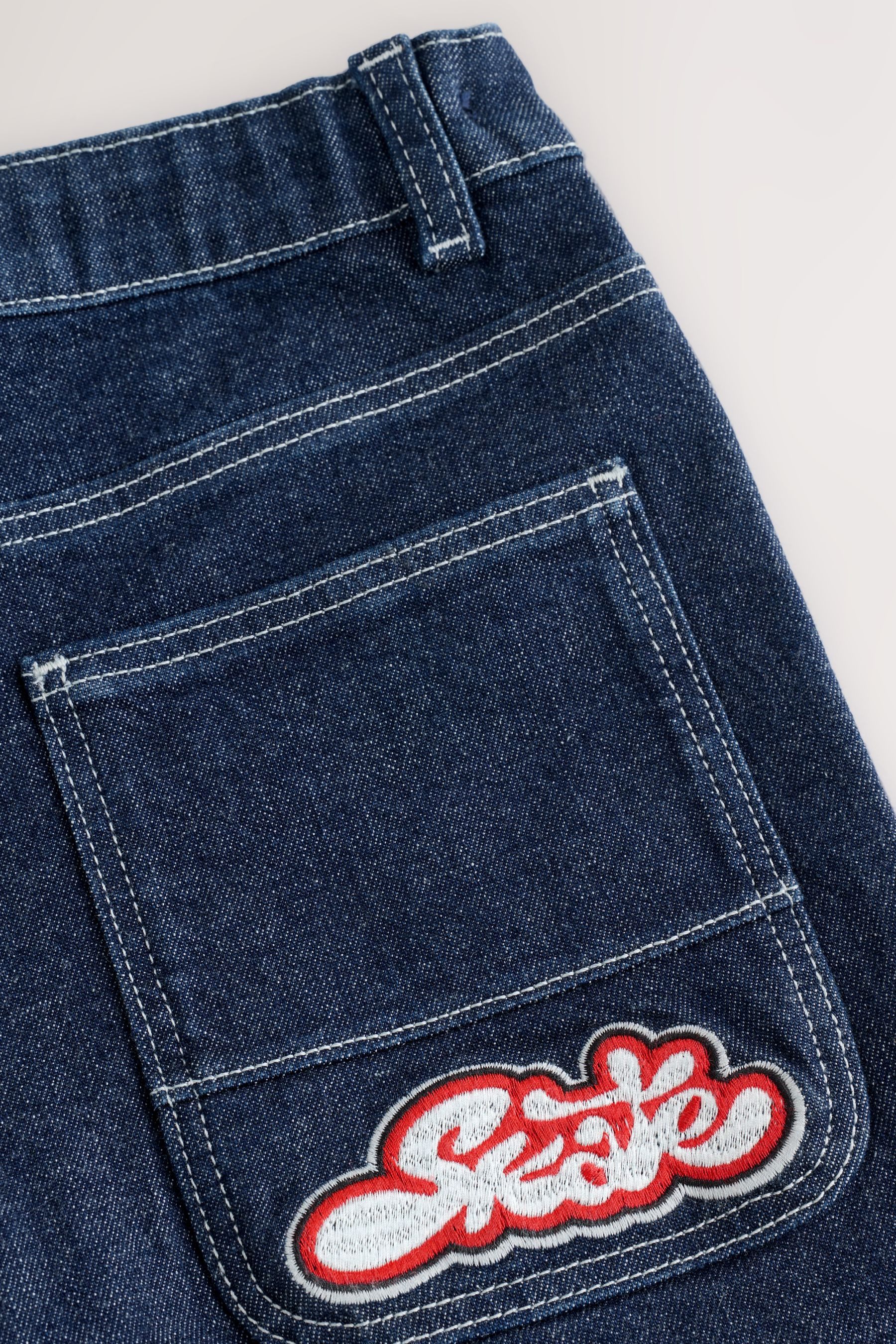 Next Weite Jeans Authentic Jeans 100 % Baumwolle – Super Wide Fit (1-tlg)