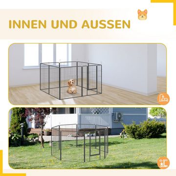 PawHut Freigehege Welpenauslauf, Welpenlaufstall, Kleintierauslauf, DIY Welpengehege, für Mittlere, Kleine Hunde, 320 x 320 x 100 cm