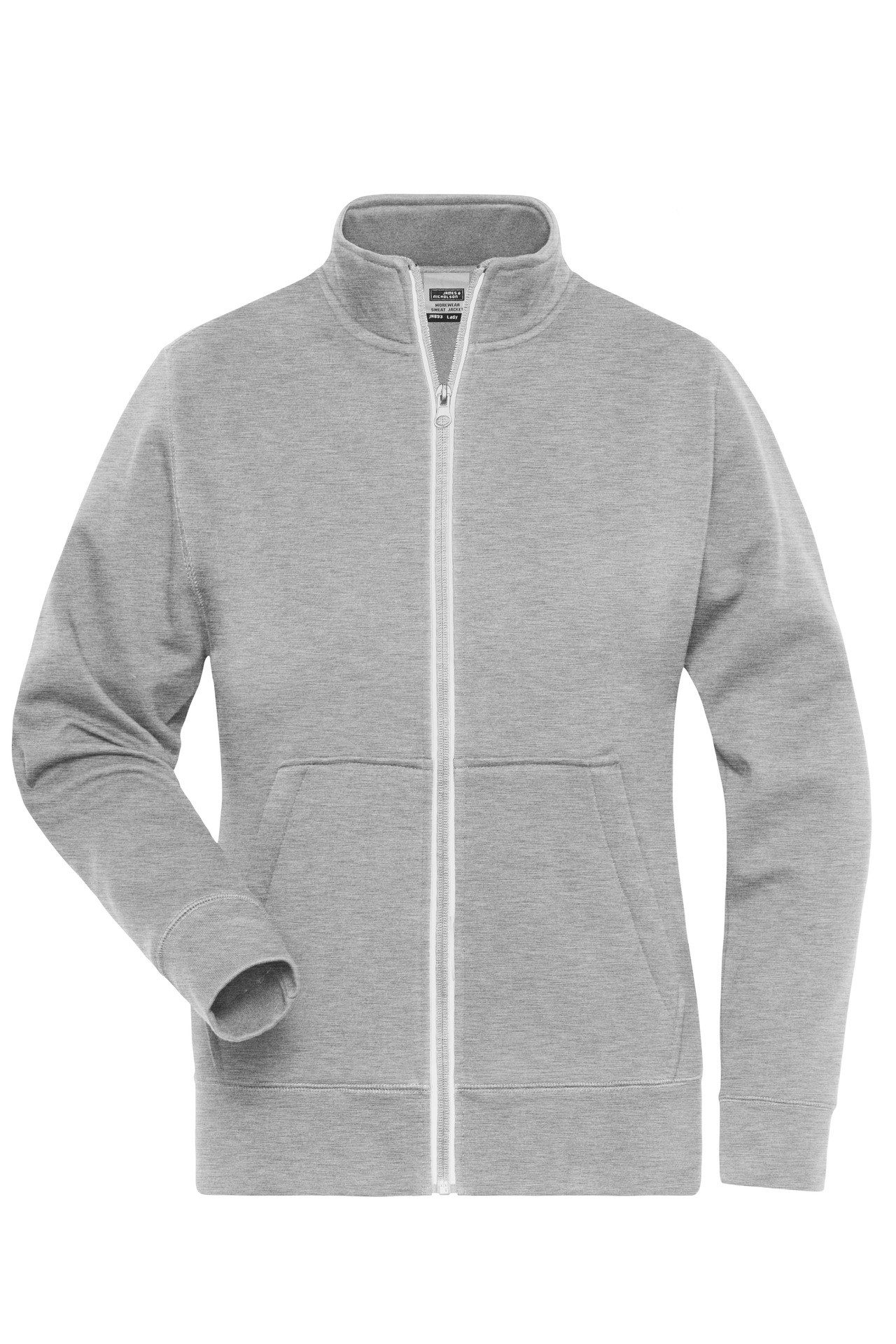 James & Nicholson Sweatjacke Leicht taillierte Damen Doppeljacke im Materialmix JN1809 Innen warmer Fleece, außen angenehmer Baumwoll-Jersey
