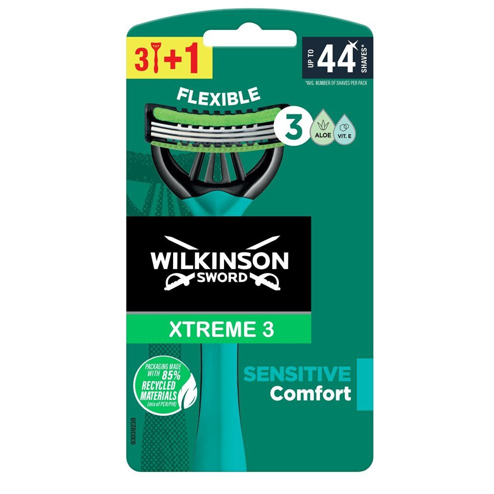 Wilkinson Körperrasierer Sword Xtreme3 Sensitive Einwegrasierer 4tlg.