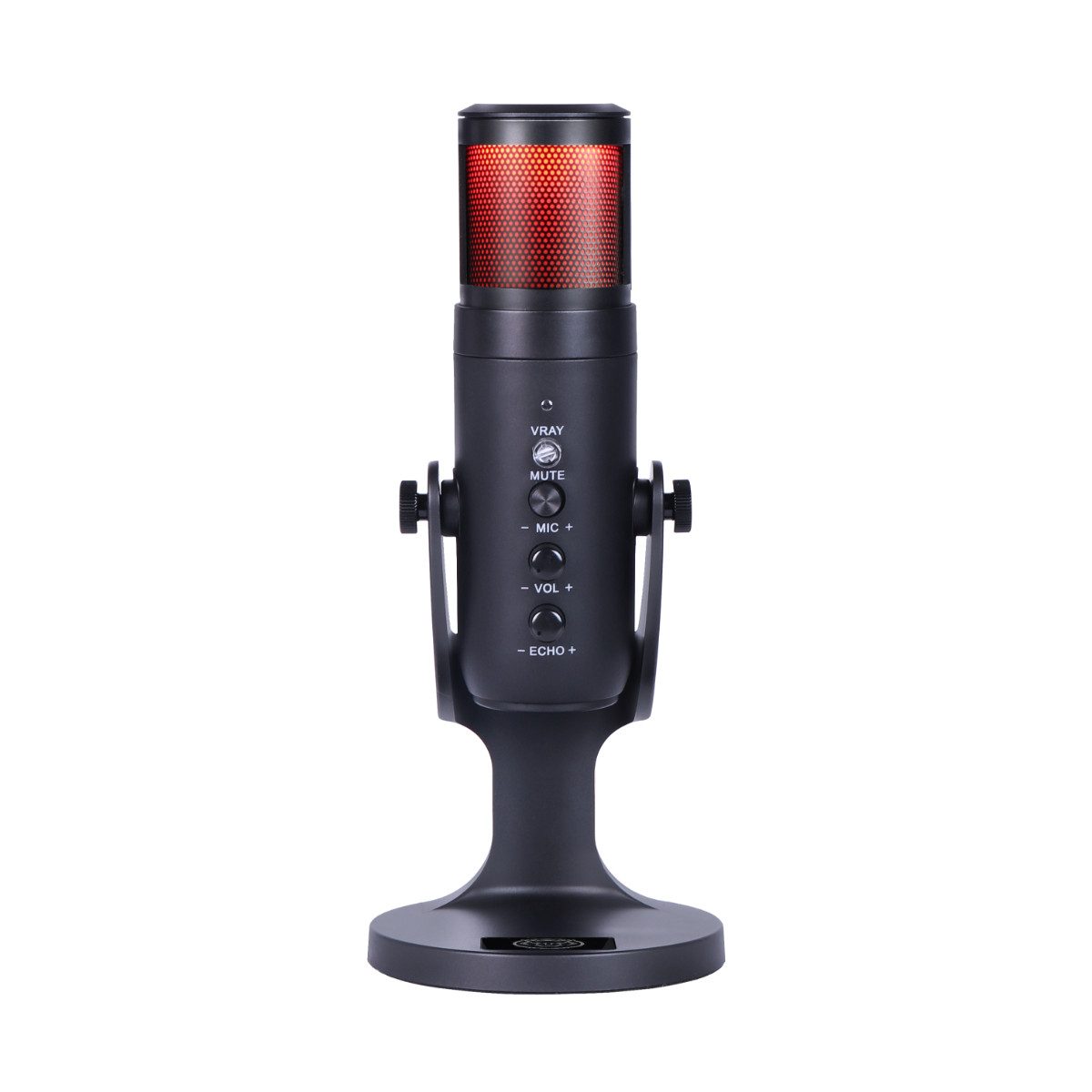 Qware Gaming Streaming-Mikrofon Ancora – USB Mikrofon mit RGB Hintergrundbeleuchtung & 1,5m Kabel