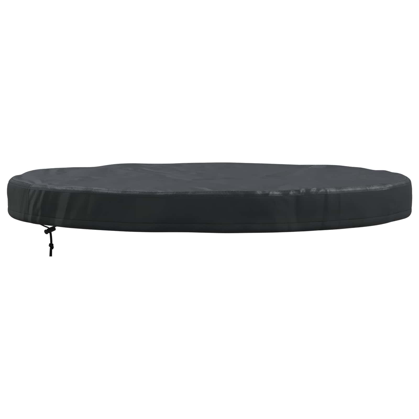 vidaXL Gartenmöbel-Schutzhülle Abdeckung für den Tisch im Freien 92 x 92 x 10 cm Rund Schwarz (1-St)