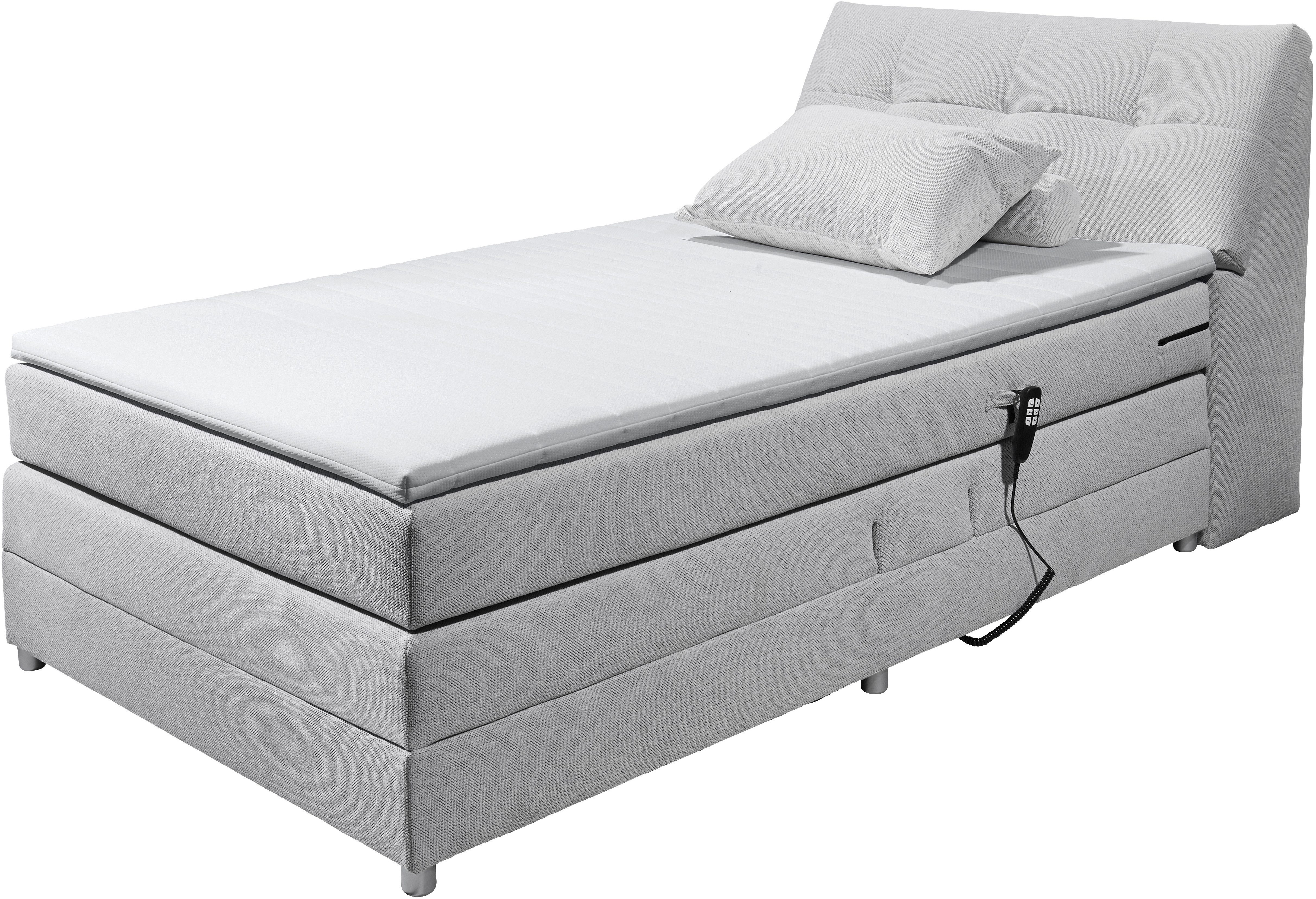 ED EXCITING DESIGN Boxspringbett Toulouse, inkl. Motor, inkl. Stauraum im Kopfteil