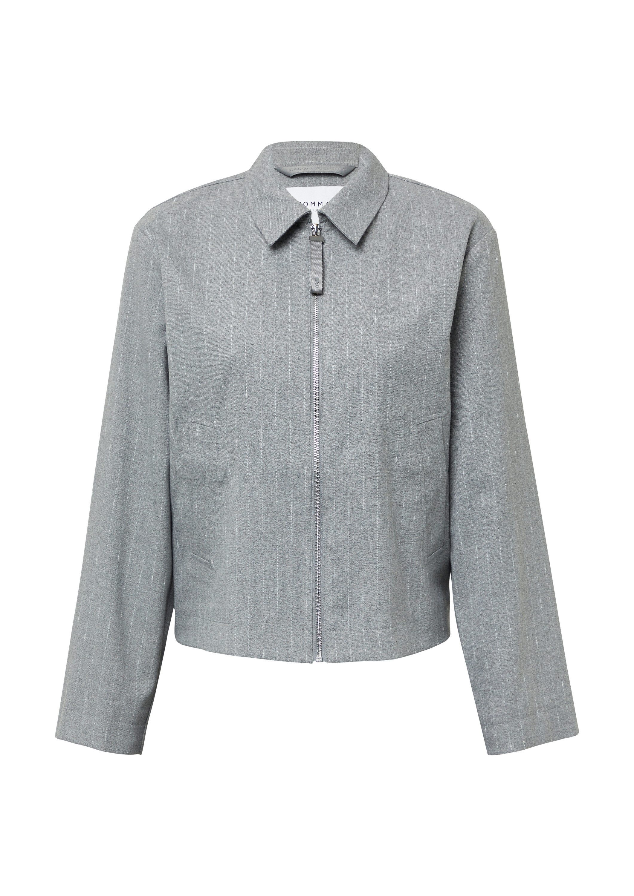 comma Funktionsjacke Indoor-Jacke Blousonjacke mit Nadelstreifen