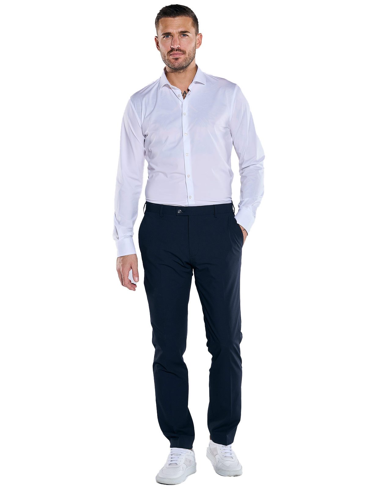 emilio adani Anzughose Herren Anzug-Hose slim fit, Indigoblau