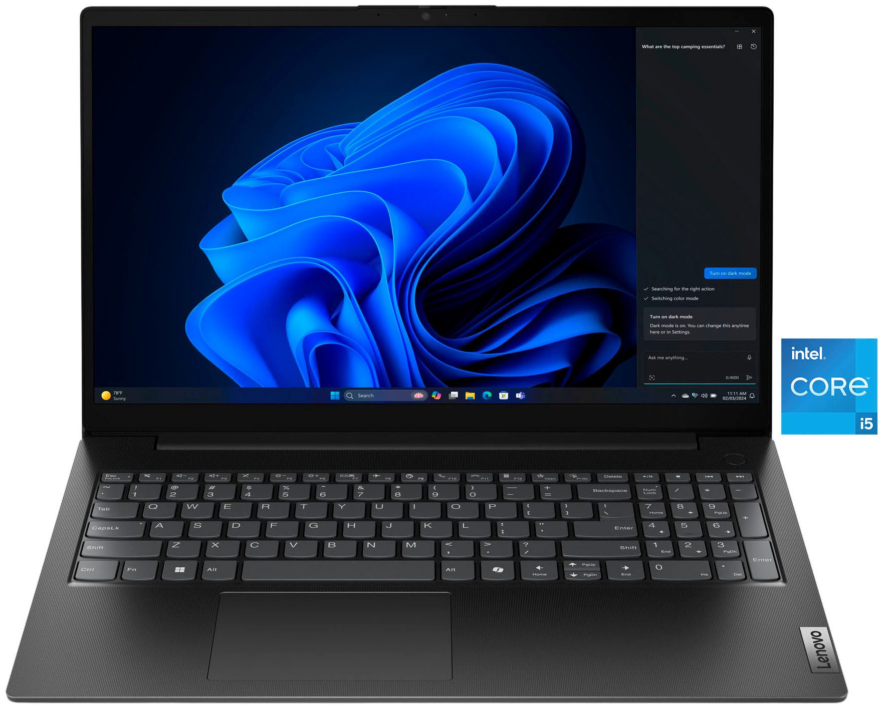 Lenovo V15 G5 IRL Notebook (39,6 cm/15,6 Zoll, Intel Core i5 13420H, UHD Graphics, 16 GB, 512 GB SSD)