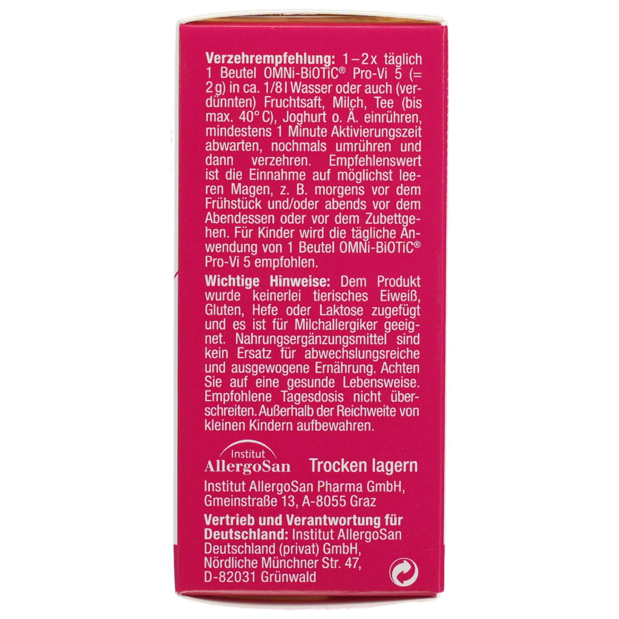 INSTITUT ALLERGOSAN OMNI BiOTiC Pro-Vi 5 Pulver Beutel Pulverbeutel