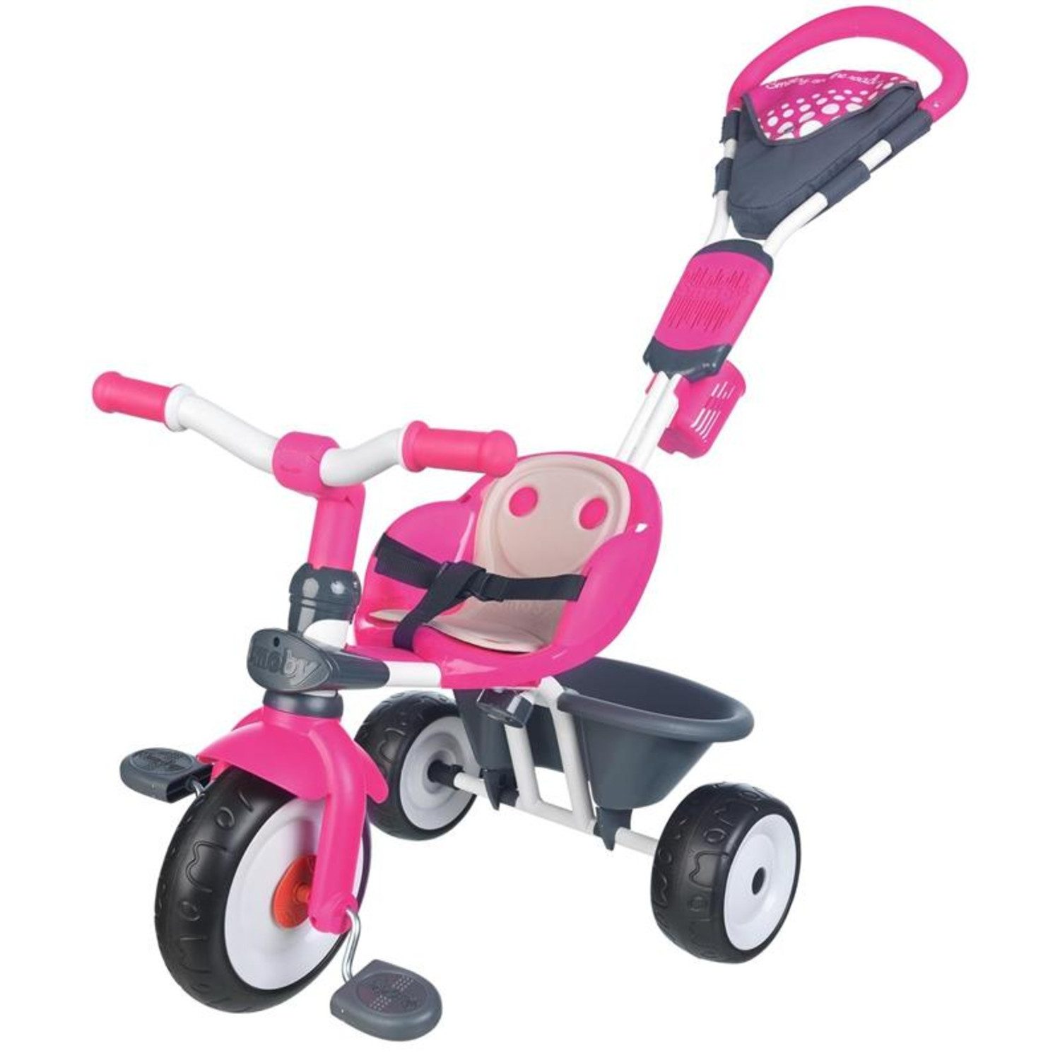 Smoby Dreirad 740600 Baby Driver Comfort Dreirad mit Dach, rosa
