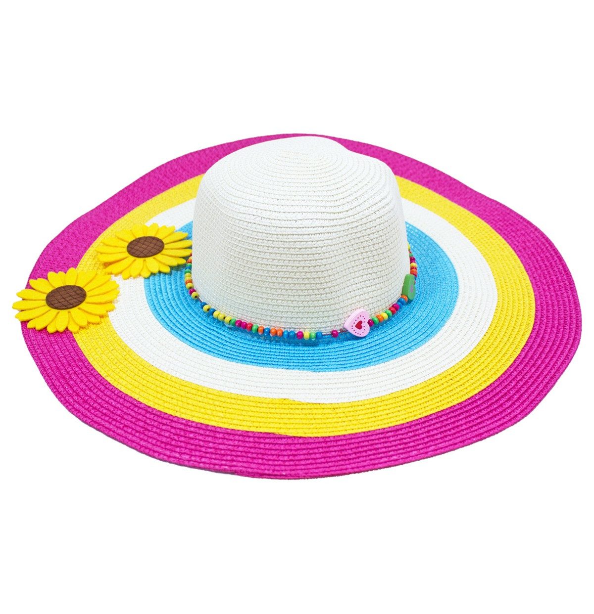 Kostüm Damen Sommer Hut mit Sonnenblumen 'Big Flower', W