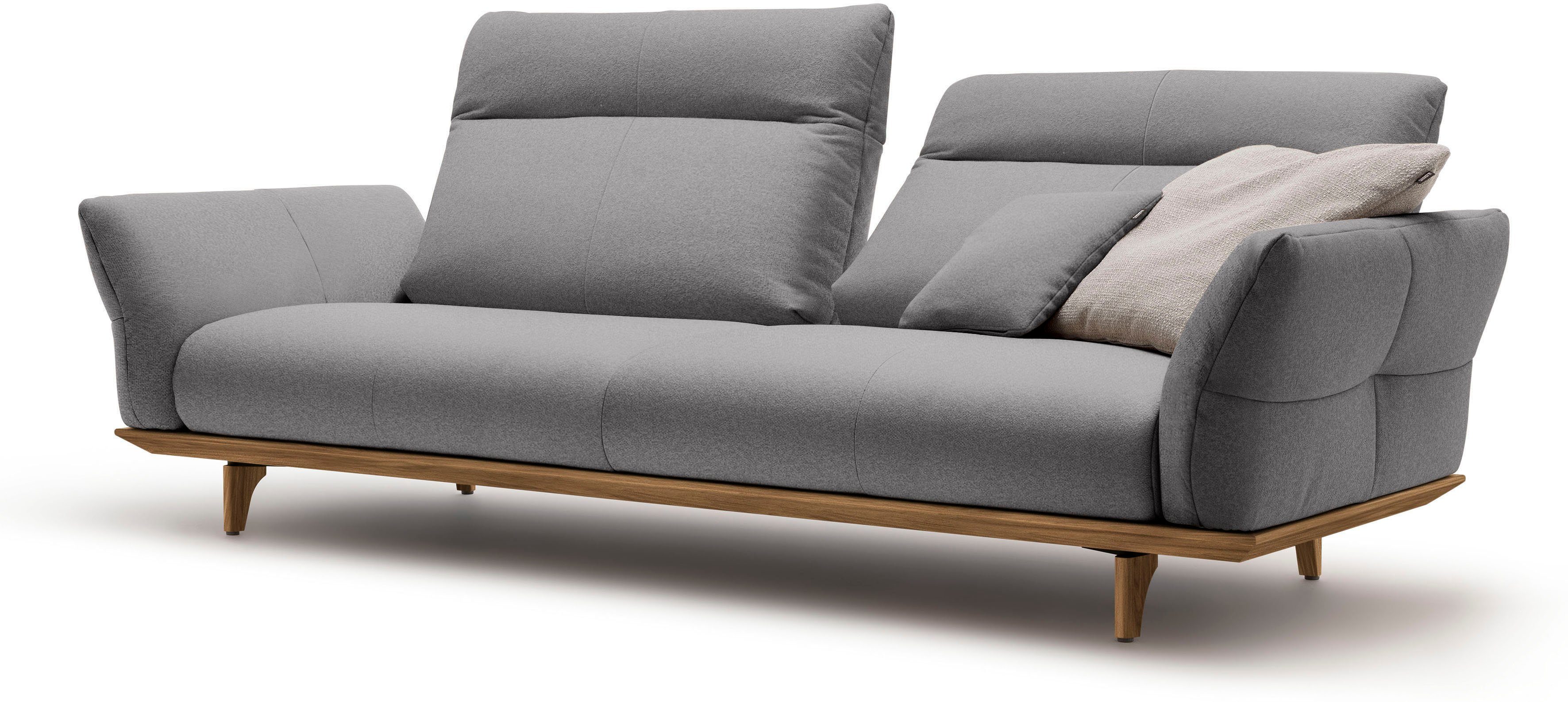 cm sofa Sockel hs.460, Breite hülsta und in 228 3,5-Sitzer Nussbaum, Füße