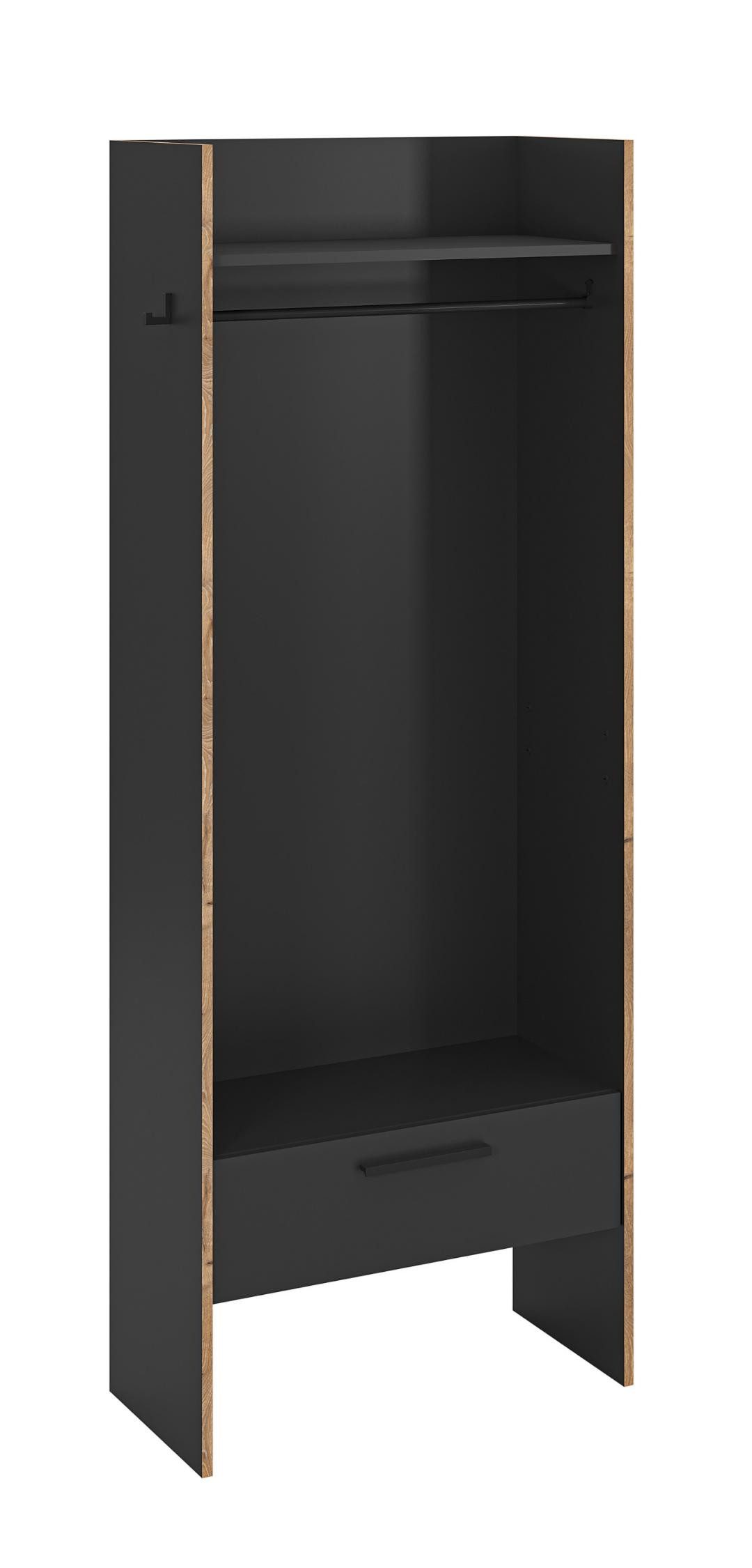 ebuy24 Kleiderschrank Bueno Kleiderschrank 1 Schublade, 1 Regal, 2 Haken (1-St)