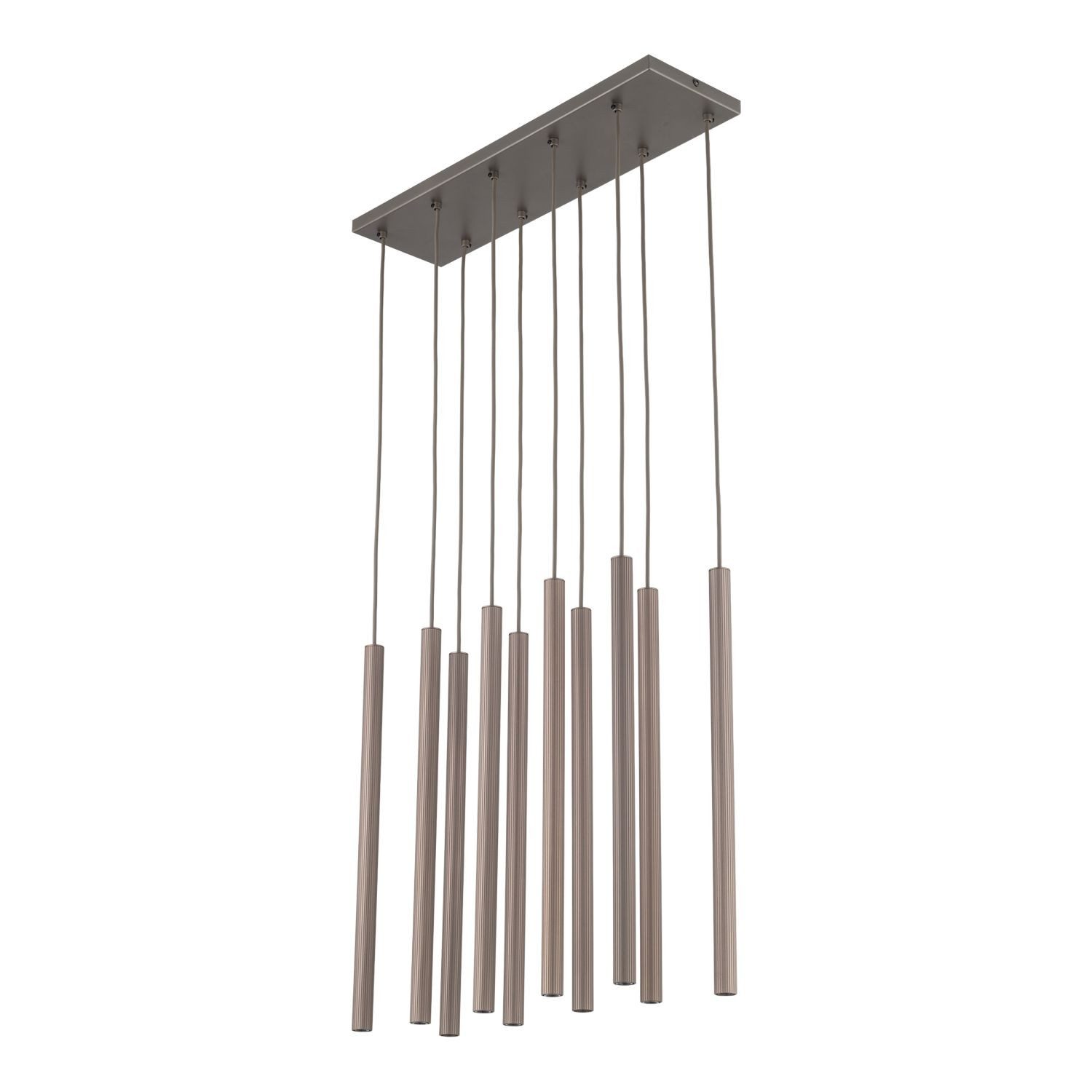Licht-Erlebnisse Pendelleuchte CALEN, ohne Leuchtmittel, Metall G9 H: max. 115 cm Braun länglich Modern