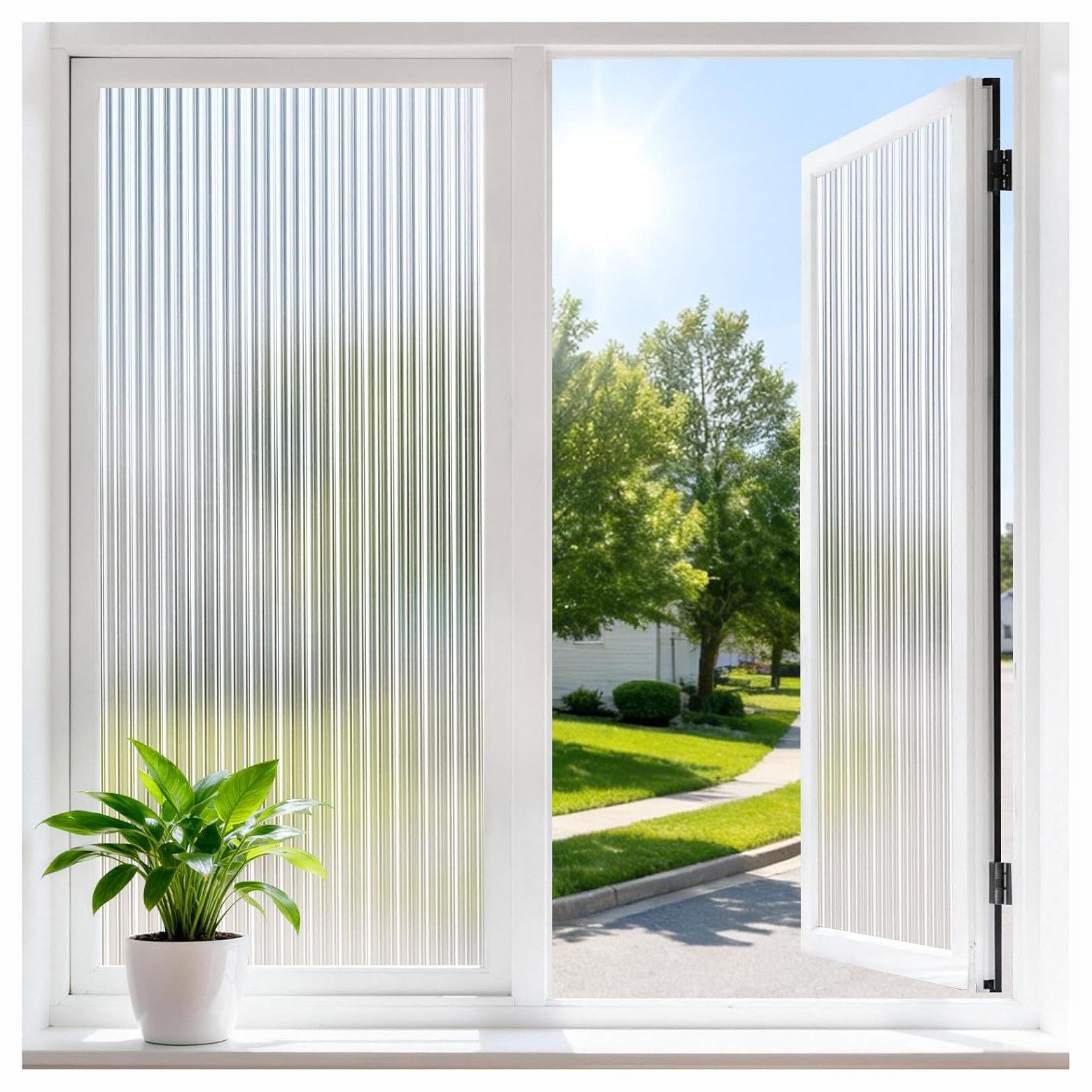 Agger Fensterfolie Milchglas-Fensterfolie, statisch haftende Sichtschutzfolie